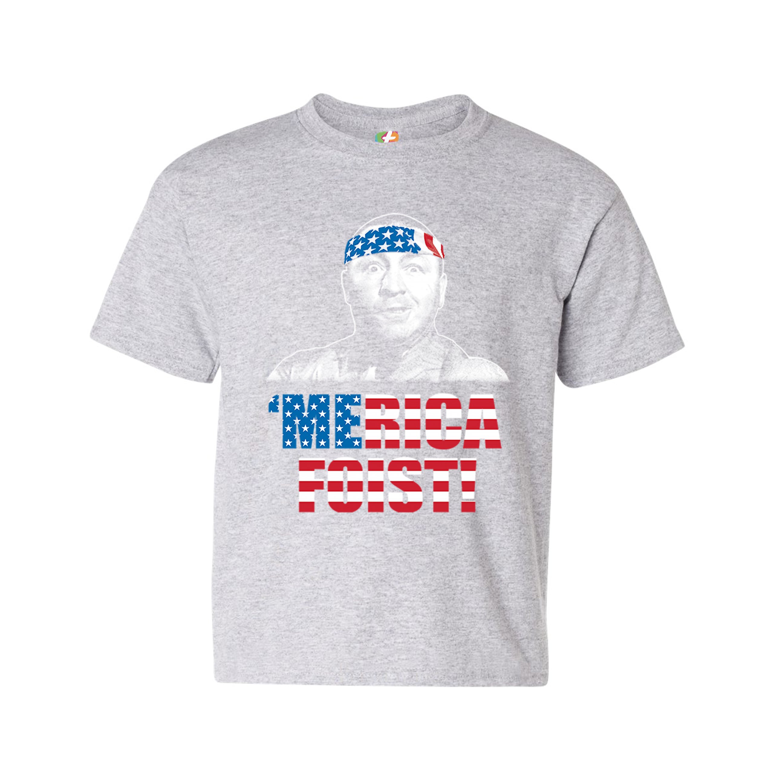 Merica Foist Youth T-shirt Patriotic Curly Howard The Three Stooges USA Kids - Picture 7 of 21