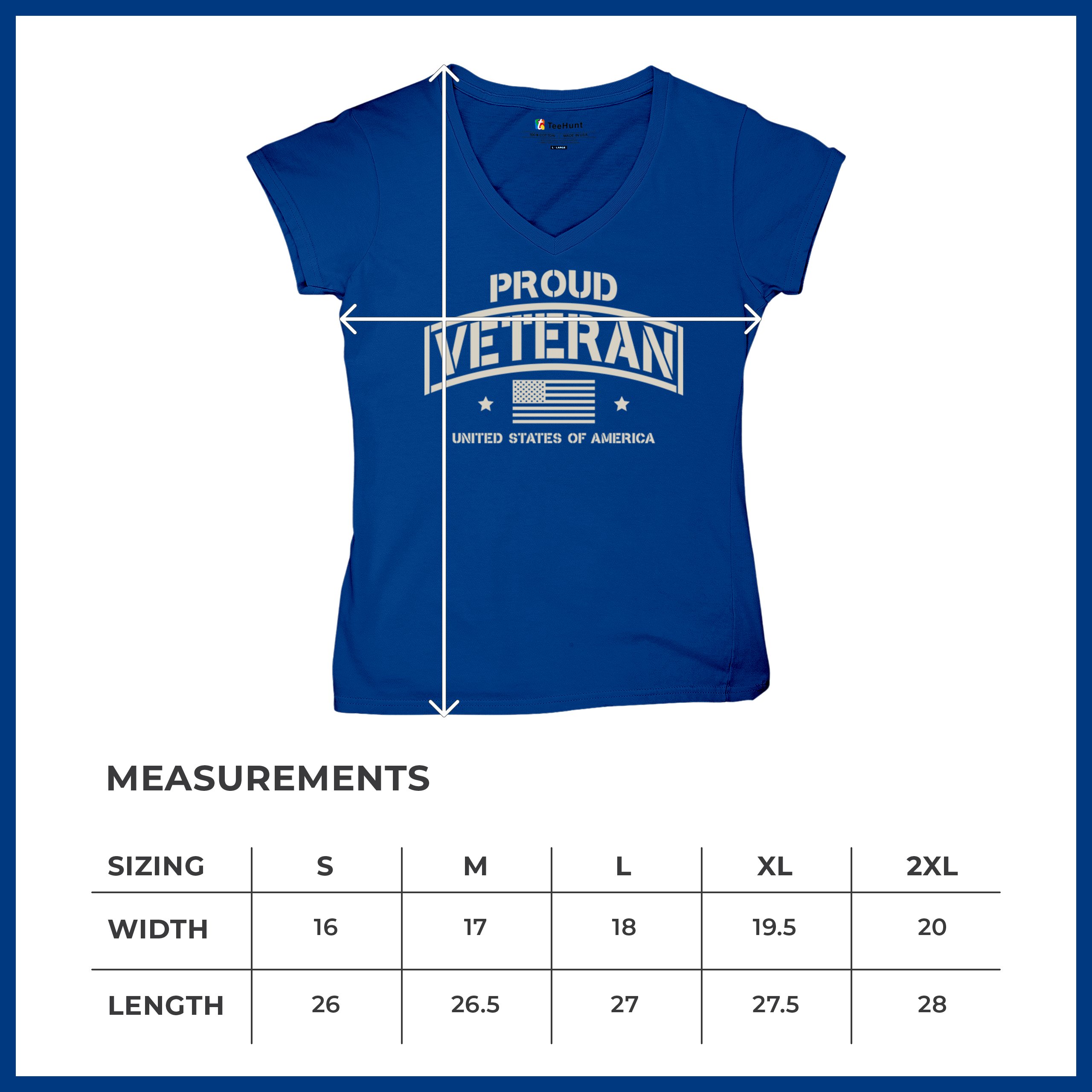 Proud Veteran Women's V-Neck T-shirt Veteran's Day Military American Flag Tee - Picture 36 of 36