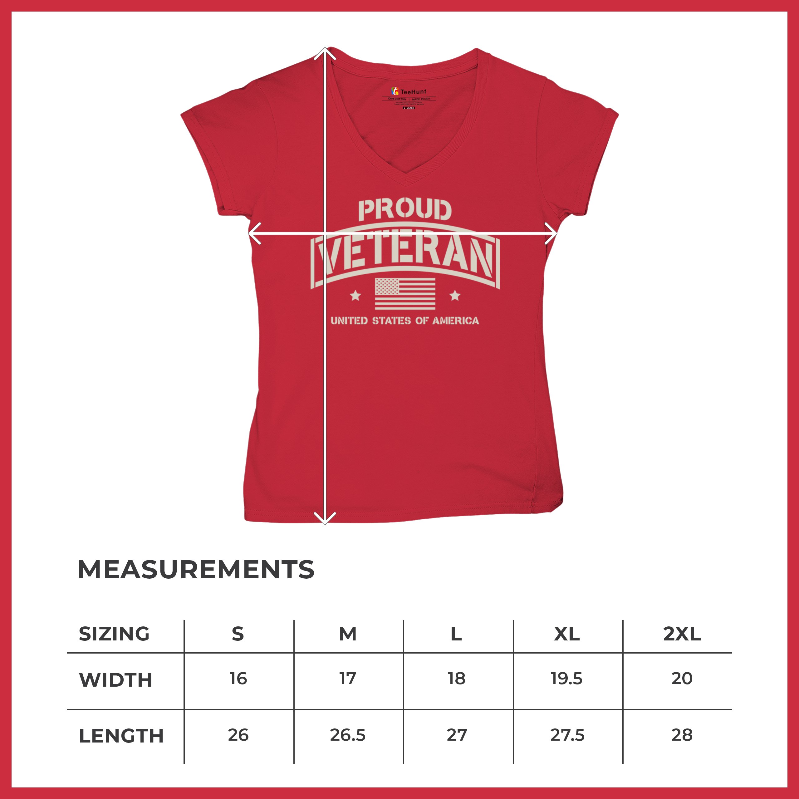 Proud Veteran Women's V-Neck T-shirt Veteran's Day Military American Flag Tee - Picture 22 of 36
