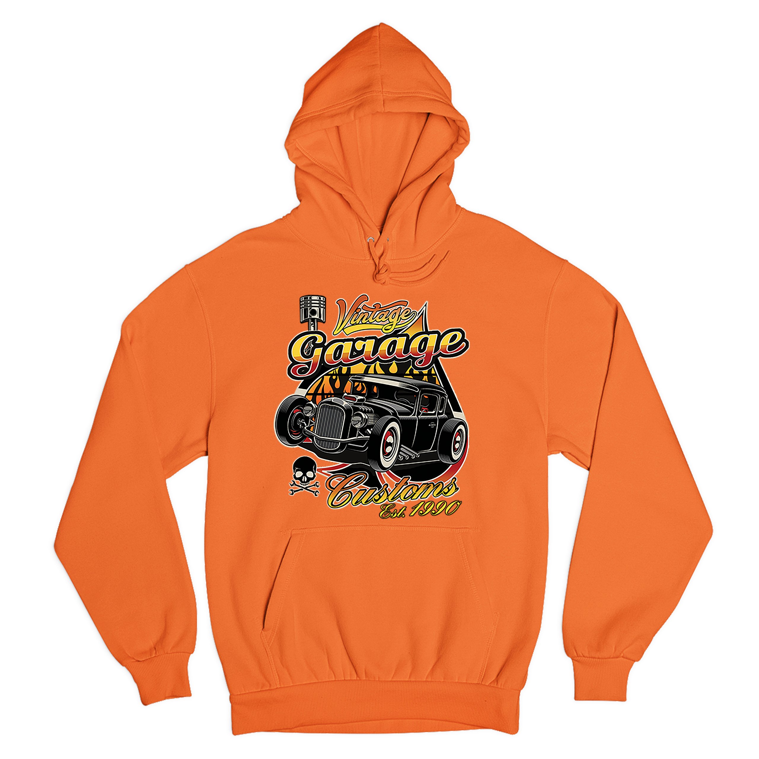 Vintage Garage Customs Est. 1990 Sweatshirt Old School Retro Hot