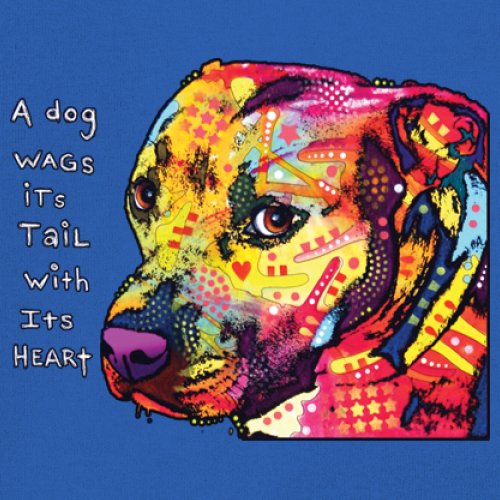 Dean Russo Pit Bull Youth T-shirt Dog Wags Its Tail with Its Heart Kids - Picture 39 of 50