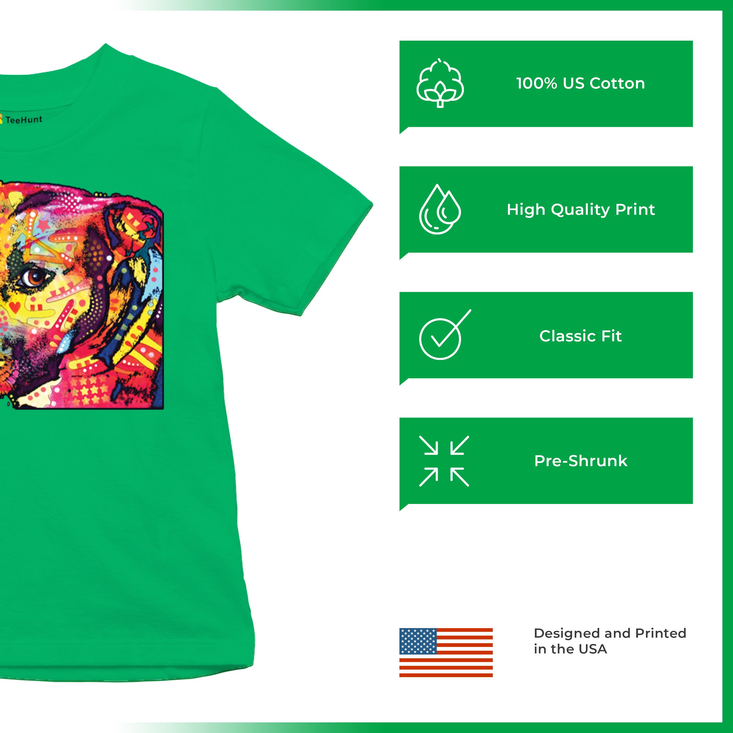 Dean Russo Pit Bull Youth T-shirt Dog Wags Its Tail with Its Heart Kids - Picture 35 of 50