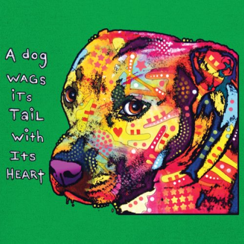 Dean Russo Pit Bull Youth T-shirt Dog Wags Its Tail with Its Heart Kids - Picture 32 of 50