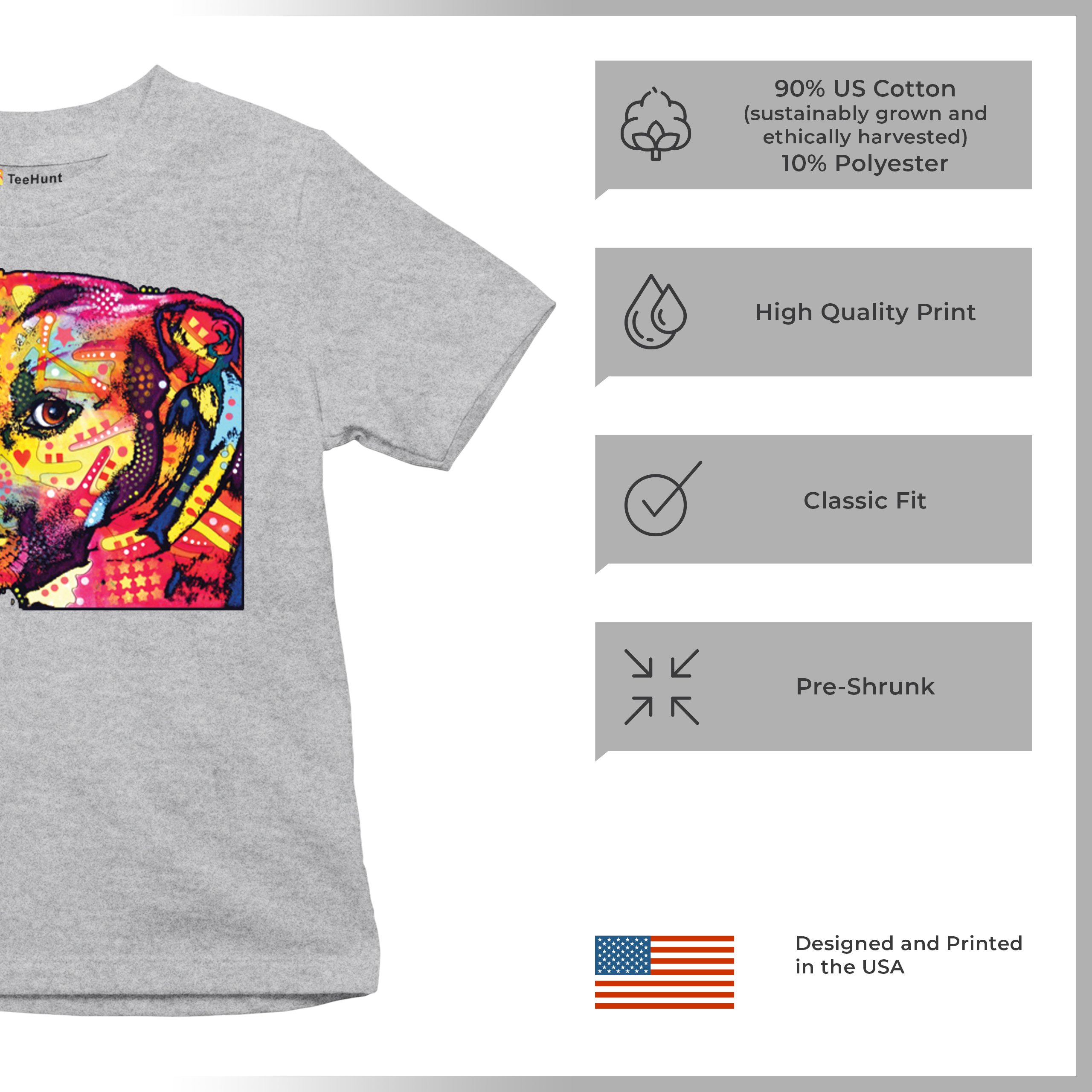 Dean Russo Pit Bull Youth T-shirt Dog Wags Its Tail with Its Heart Kids - Picture 14 of 50