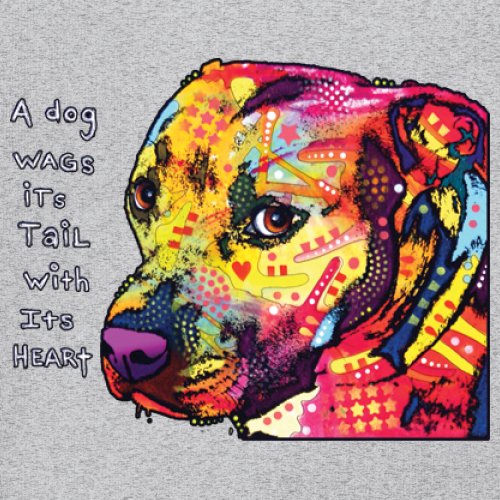 Dean Russo Pit Bull Youth T-shirt Dog Wags Its Tail with Its Heart Kids - Picture 11 of 50