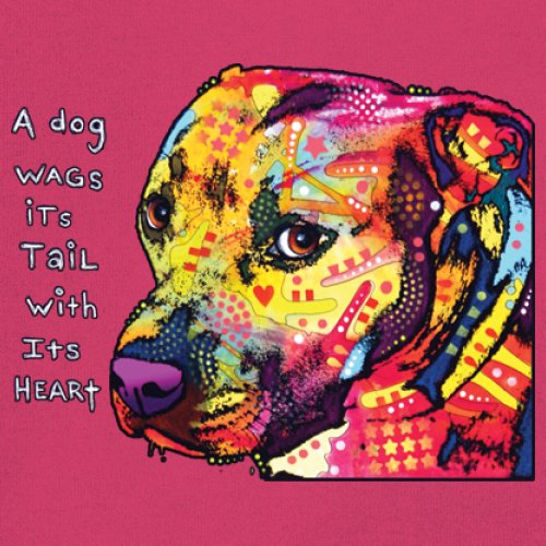 Dean Russo Pit Bull Youth T-shirt Dog Wags Its Tail with Its Heart Kids - Picture 46 of 50