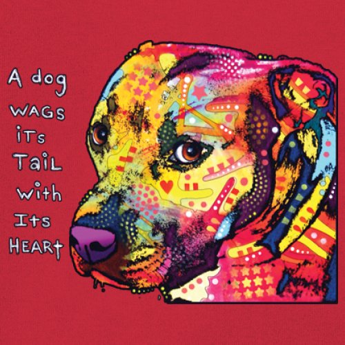 Dean Russo Pit Bull Youth T-shirt Dog Wags Its Tail with Its Heart Kids - Picture 18 of 50
