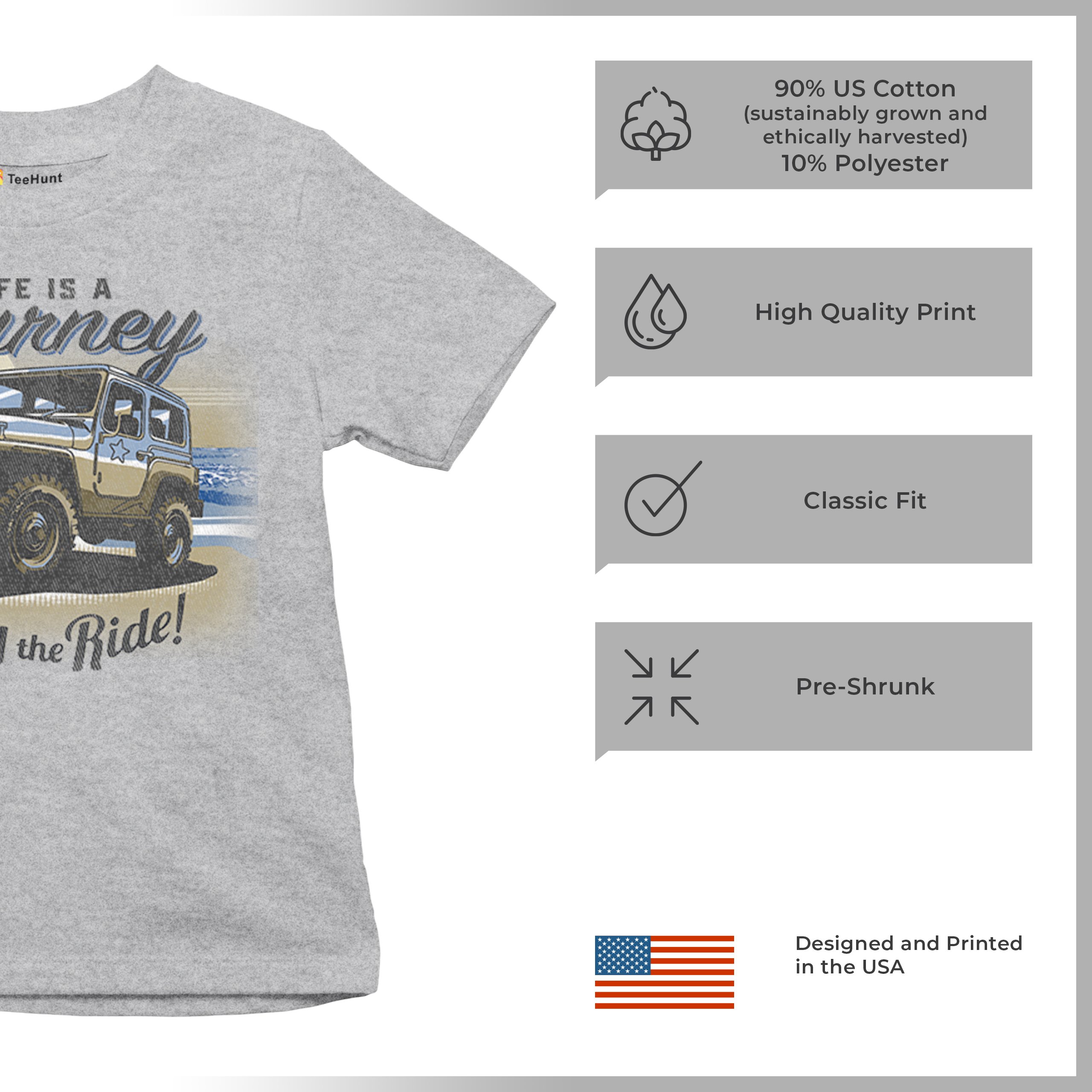 Life is a Journey Enjoy the Ride Youth T-shirt 4x4 Offroad Mudding Kids - Picture 14 of 22