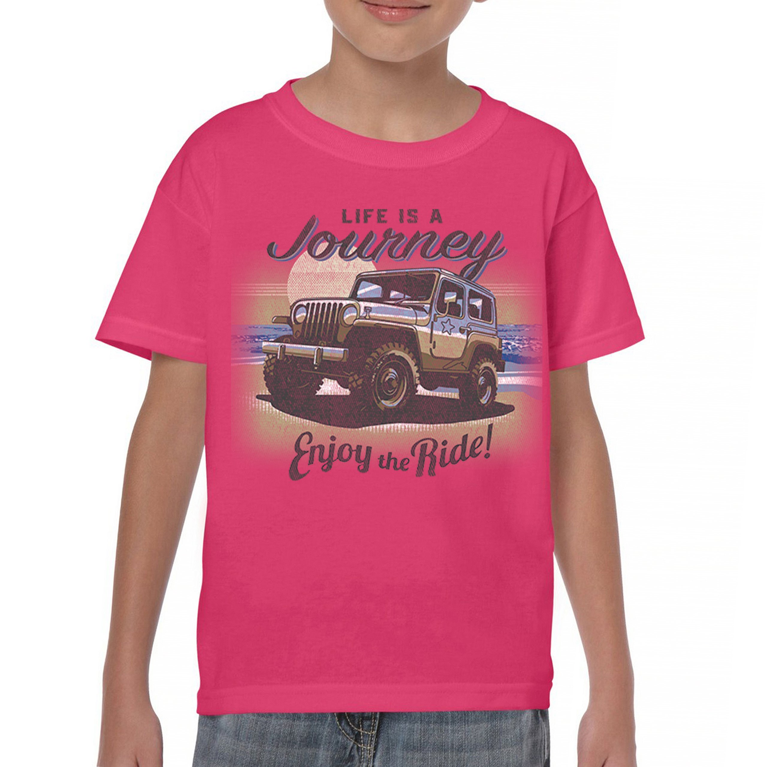 Life is a Journey Enjoy the Ride Youth T-shirt 4x4 Offroad Mudding Kids - Picture 16 of 22