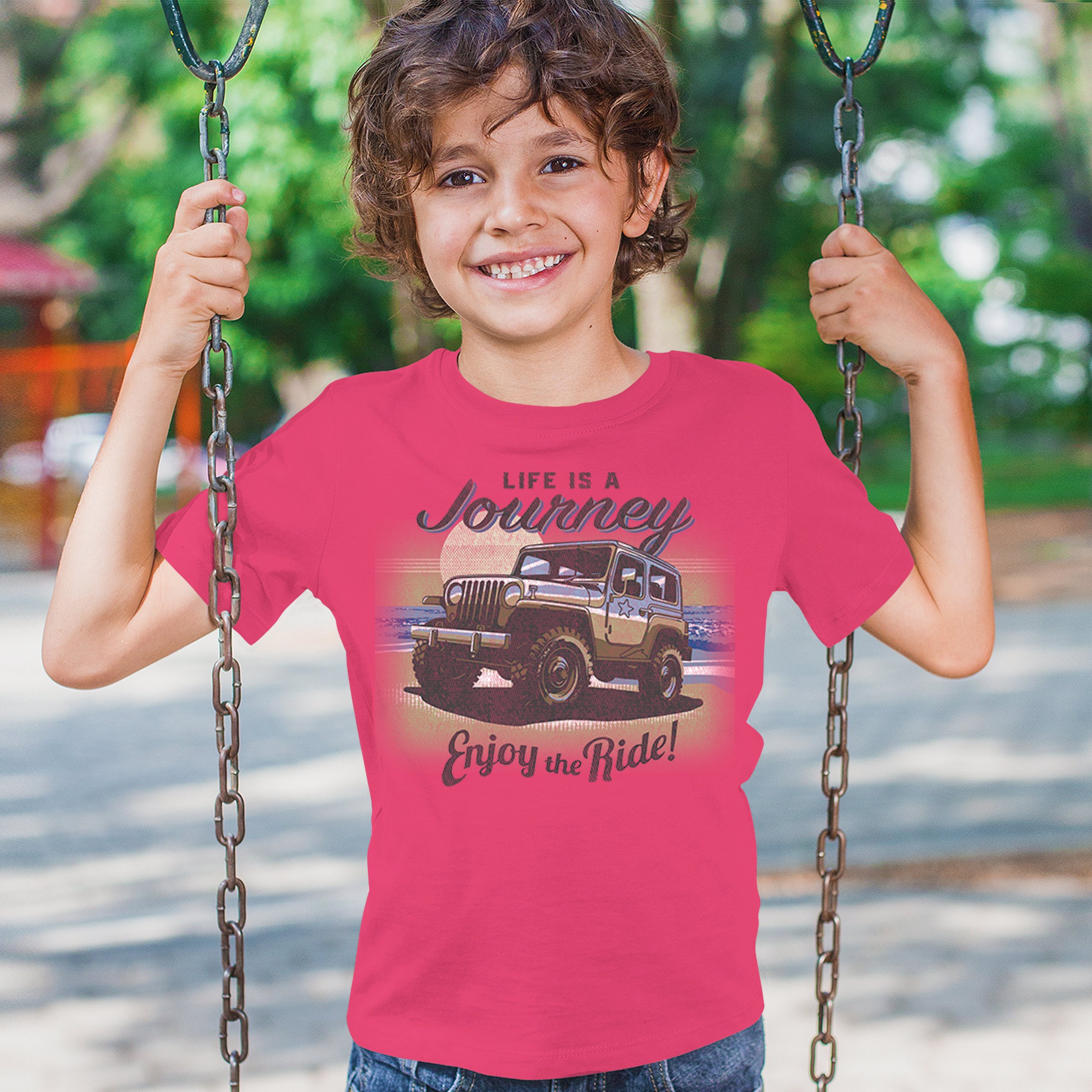 Life is a Journey Enjoy the Ride Youth T-shirt 4x4 Offroad Mudding Kids - Picture 19 of 22