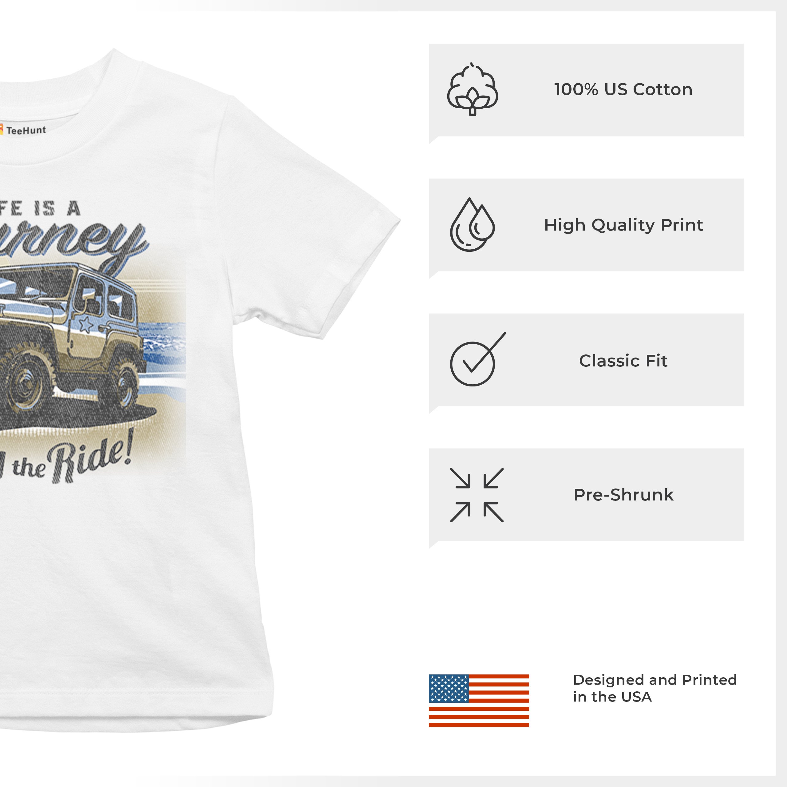 Life is a Journey Enjoy the Ride Youth T-shirt 4x4 Offroad Mudding Kids - Picture 7 of 22