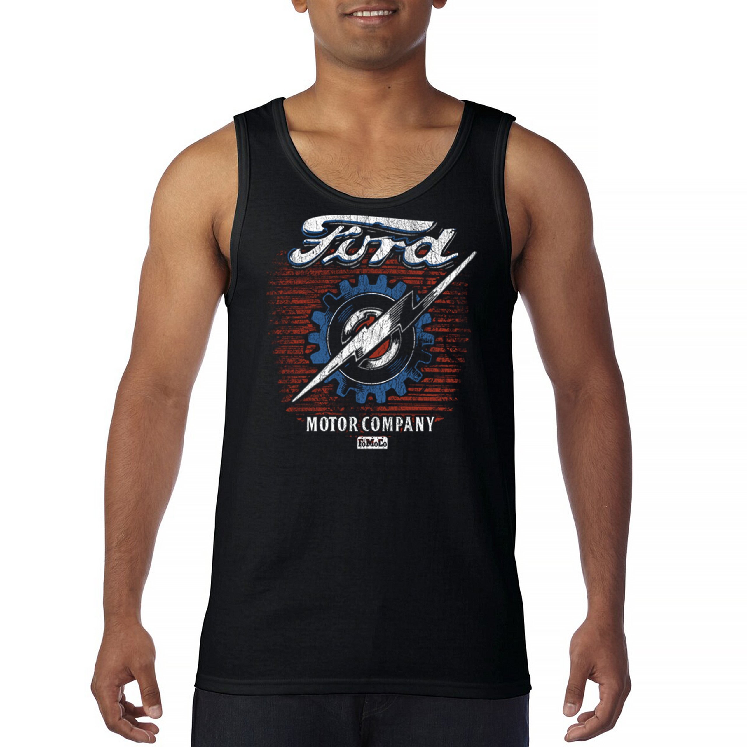 Ford F-100 Lightning Bolt Gear FoMoCo Tank Top Vintage Pickup Truck Men’s Top