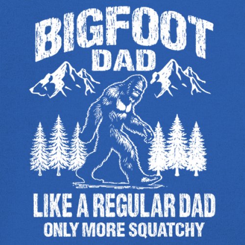 Bigfoot Dad T-shirt Fun Daddy Sasquatch Dad Joke Yeti Father's Day Men's Tee - Picture 60 of 64