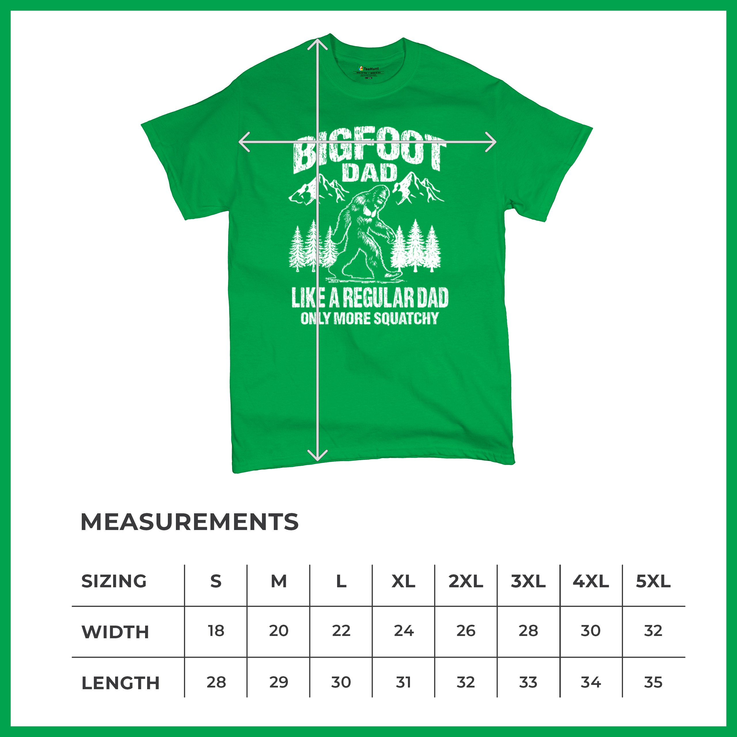 Bigfoot Dad T-shirt Fun Daddy Sasquatch Dad Joke Yeti Father's Day Men's Tee - Picture 36 of 64