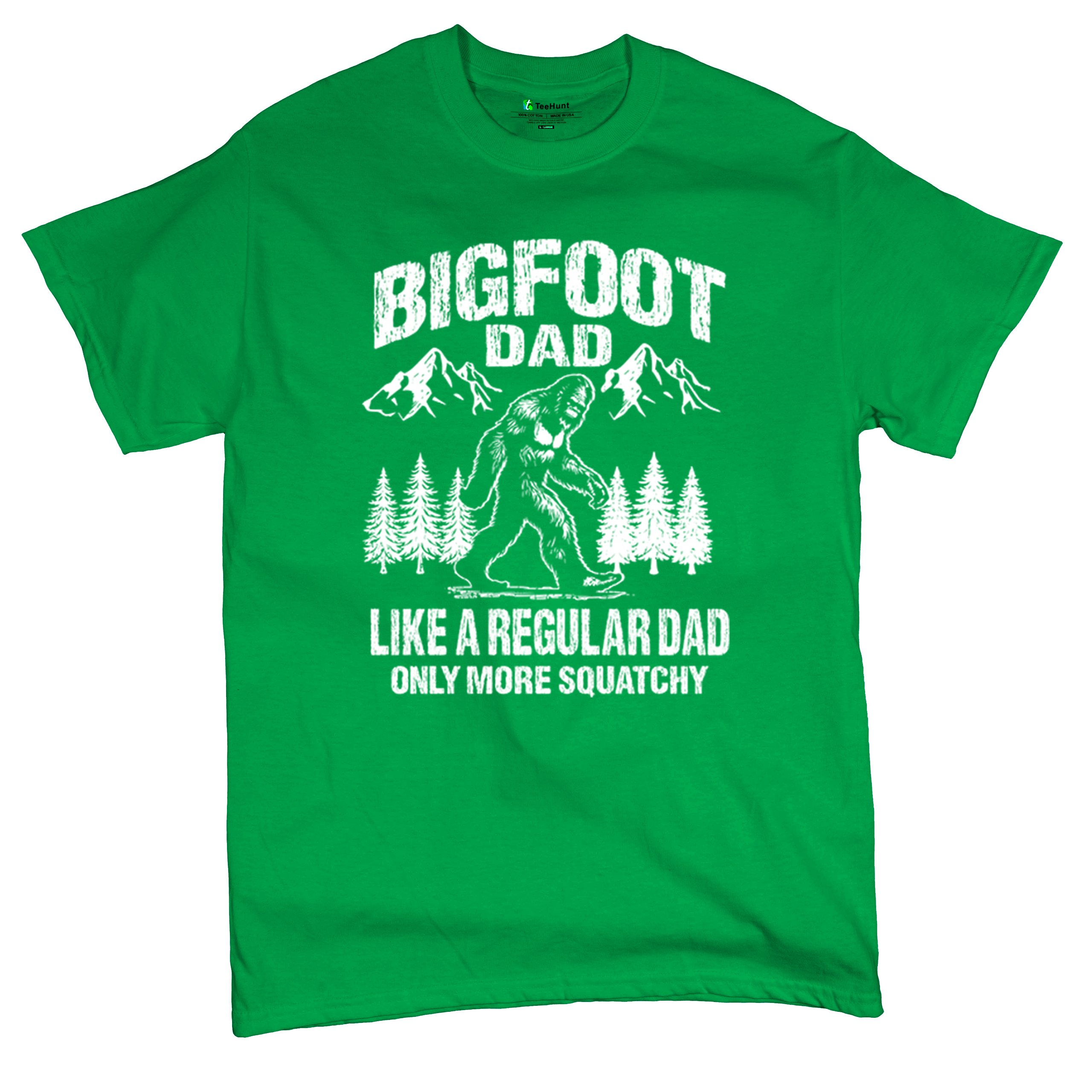 Bigfoot Dad T-shirt Fun Daddy Sasquatch Dad Joke Yeti Father's Day Men's Tee - Picture 34 of 64