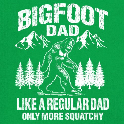 Bigfoot Dad T-shirt Fun Daddy Sasquatch Dad Joke Yeti Father's Day Men's Tee - Picture 32 of 64