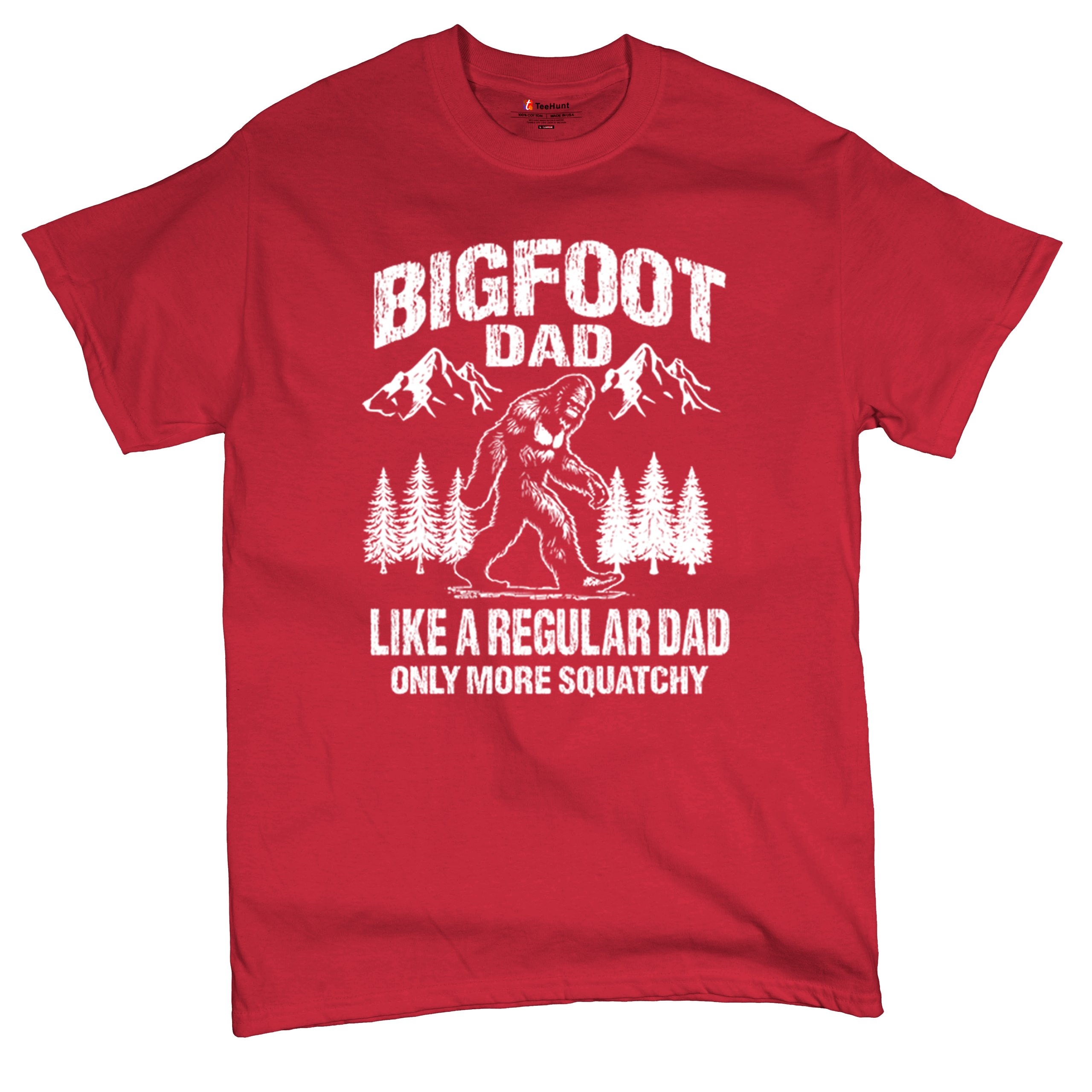 Bigfoot Dad T-shirt Fun Daddy Sasquatch Dad Joke Yeti Father's Day Men's Tee - Picture 20 of 64