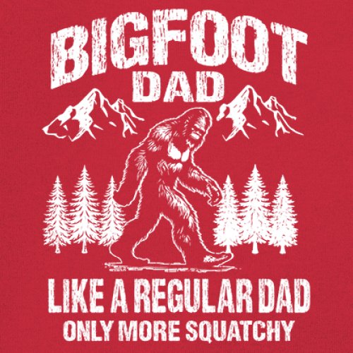 Bigfoot Dad T-shirt Fun Daddy Sasquatch Dad Joke Yeti Father's Day Men's Tee - Picture 18 of 64
