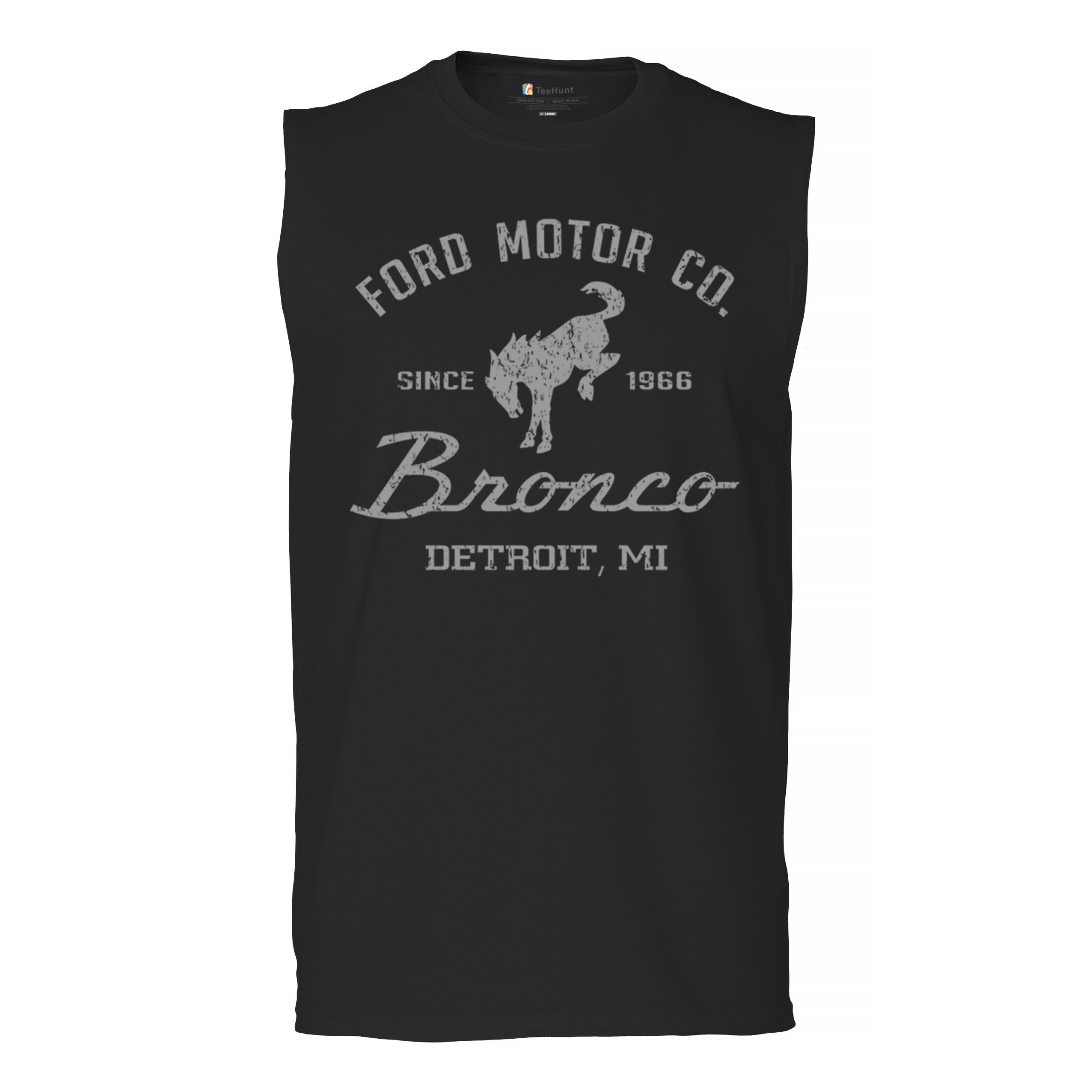 Ford Motor Co Bronco Detroit MI Muscle Shirt Retro Truck Since 1966 4×4 Men’s