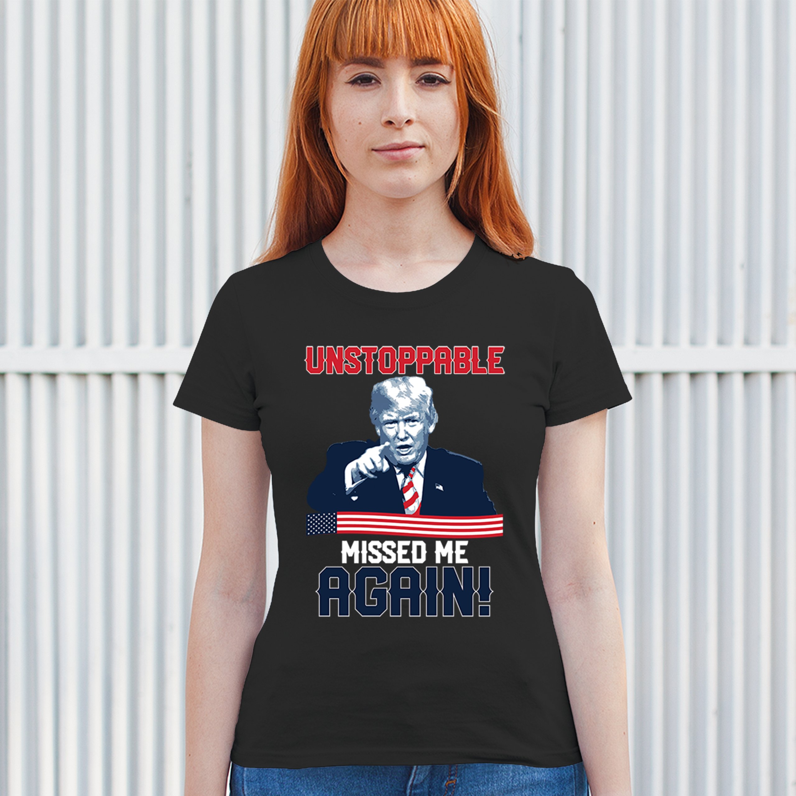 Trump 2024 Unstoppable Missed Me Again T-Shirt MAGA 47 Vance Fight Women's Tee - Picture 5 of 43