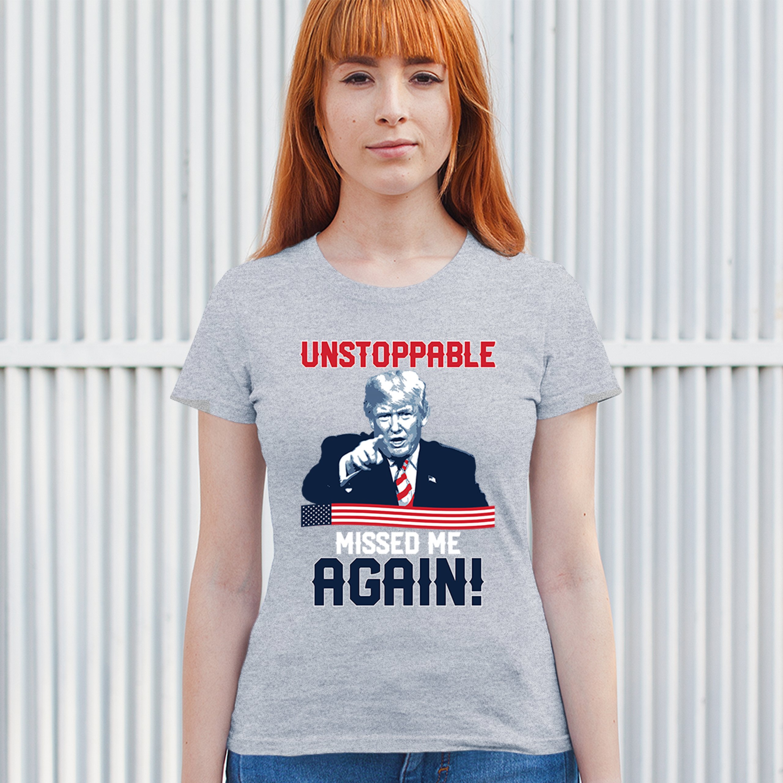Trump 2024 Unstoppable Missed Me Again T-Shirt MAGA 47 Vance Fight Women's Tee - Picture 12 of 43
