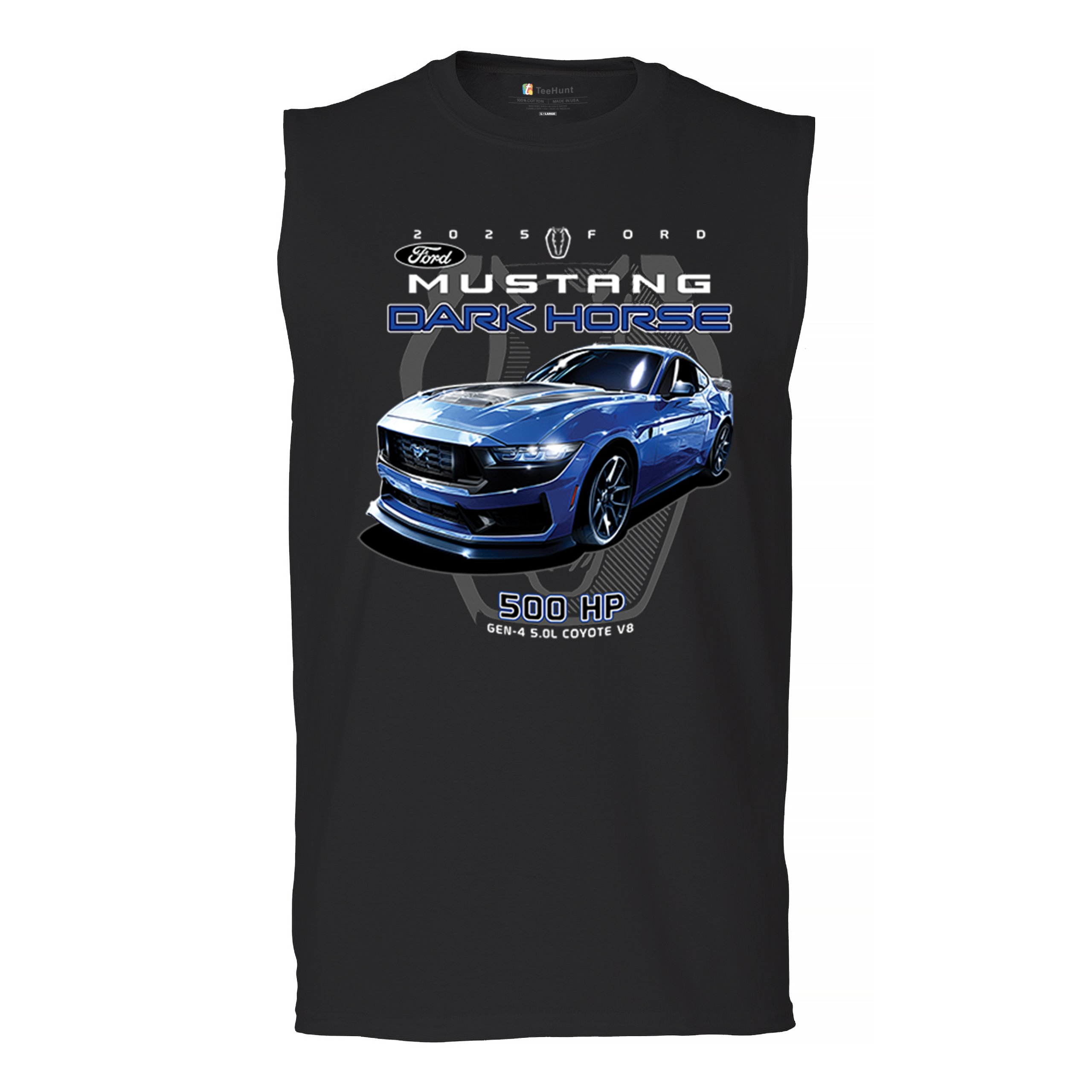 25 Ford Mustang Dark Horse Muscle Shirt 500 HP American Muscle Car V8 GT Men’s