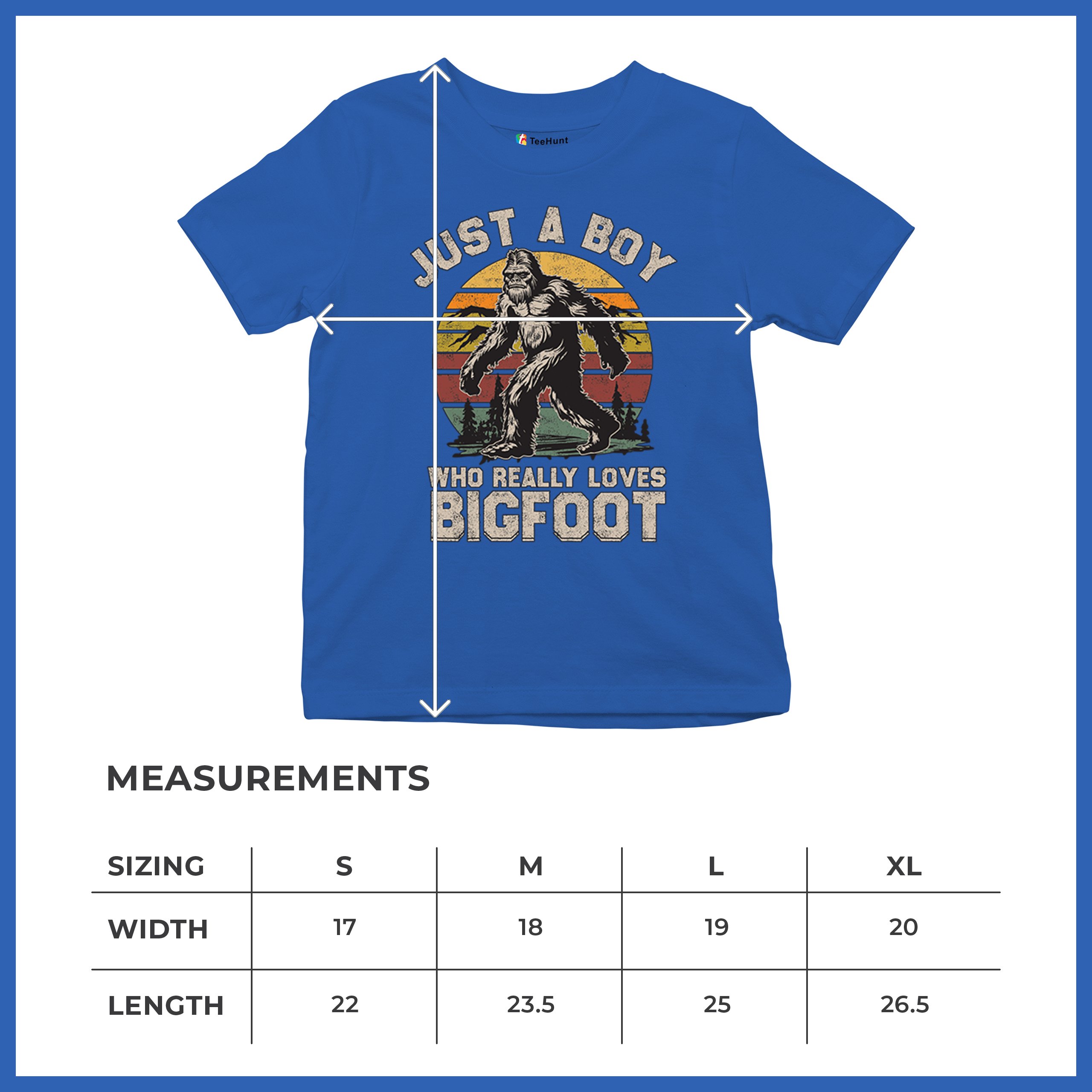 Just A Boy Who Really Loves Bigfoot Youth T-shirt Funny Vintage Sasquatch Kids - Picture 43 of 50