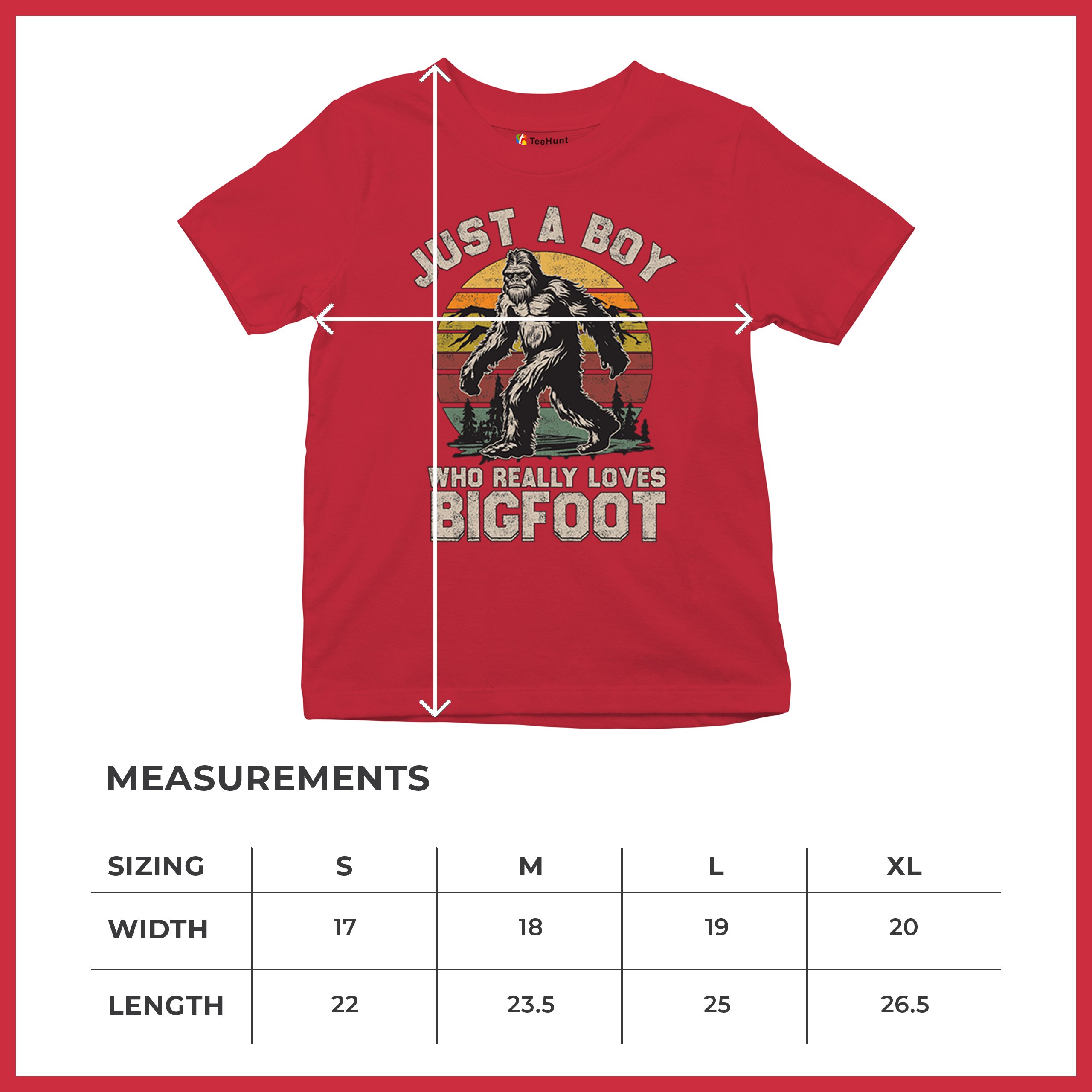 Just A Boy Who Really Loves Bigfoot Youth T-shirt Funny Vintage Sasquatch Kids - Picture 22 of 50