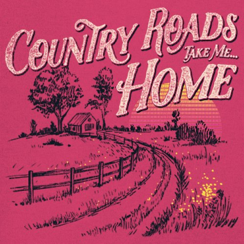 Country Roads Take Me Home Youth T-shirt Vintage Music Festival Sunset Kids - Picture 32 of 36