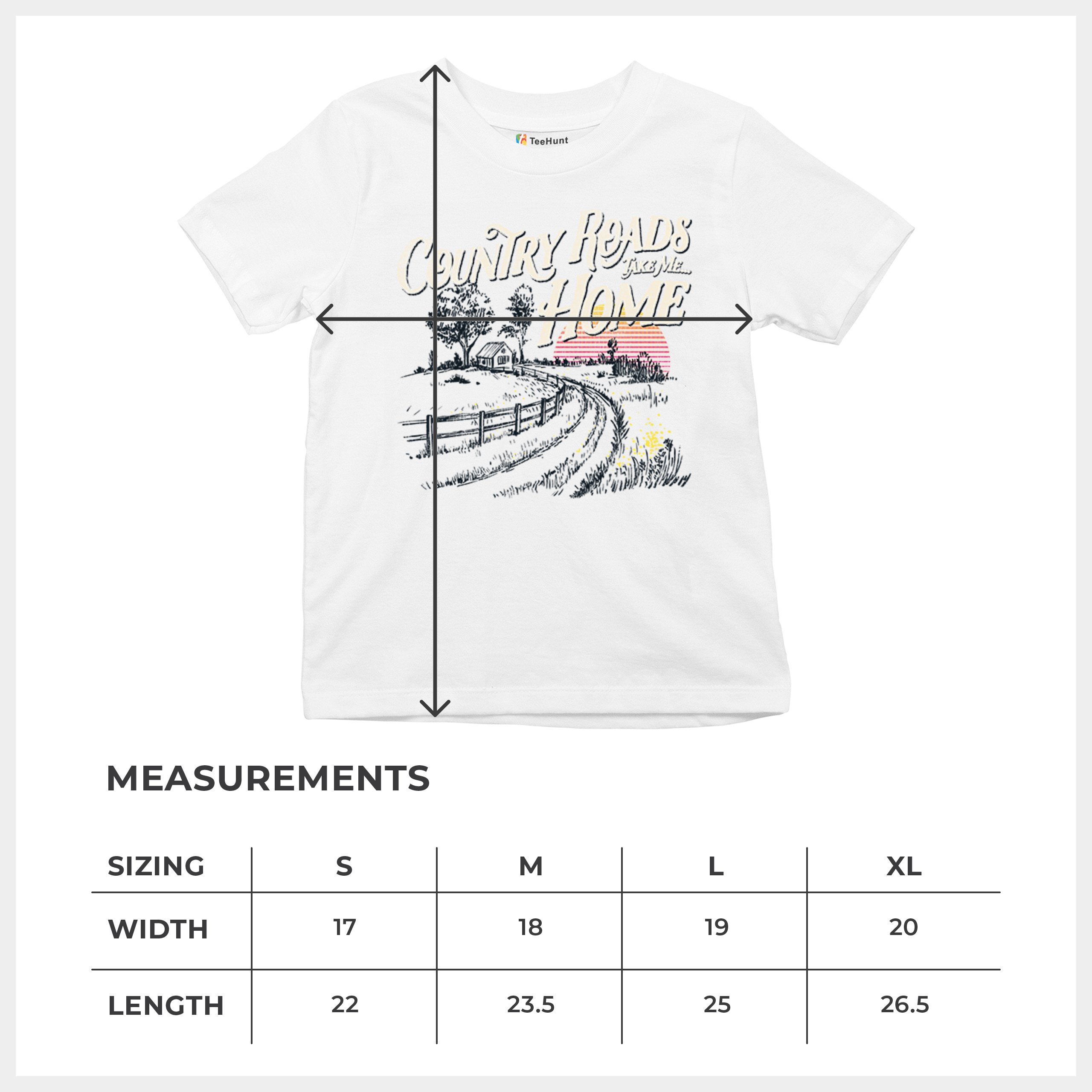 Country Roads Take Me Home Youth T-shirt Vintage Music Festival Sunset Kids - Picture 15 of 36