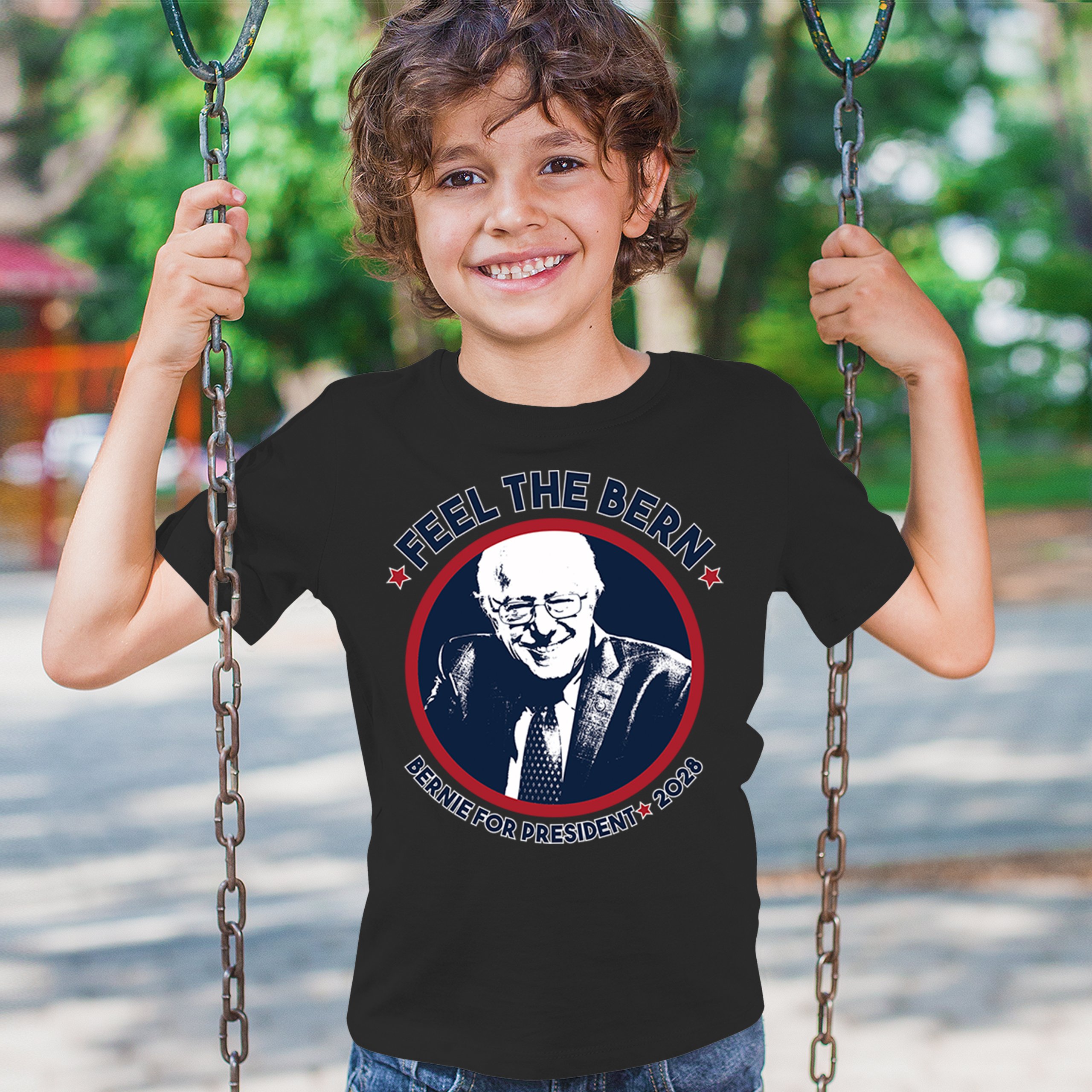 Feel The Bern 2028 Youth T-shirt Bernie Sanders For President Vote Kids - Picture 5 of 50