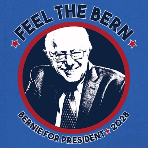 Feel The Bern 2028 Youth T-shirt Bernie Sanders For President Vote Kids - Picture 39 of 50