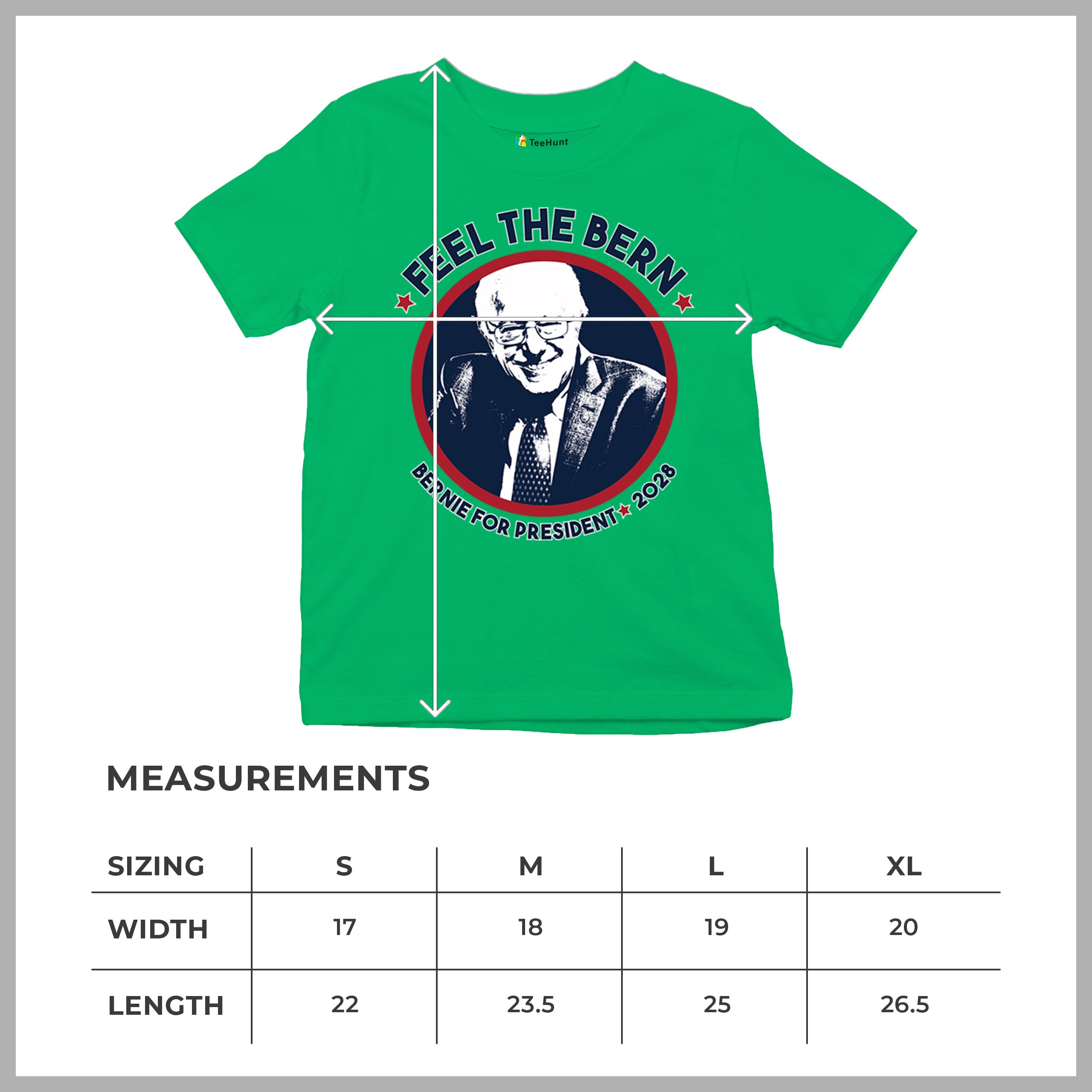 Feel The Bern 2028 Youth T-shirt Bernie Sanders For President Vote Kids - Picture 36 of 50