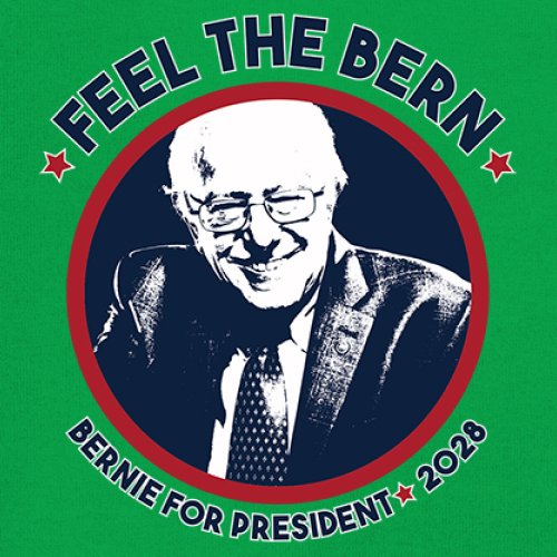 Feel The Bern 2028 Youth T-shirt Bernie Sanders For President Vote Kids - Picture 32 of 50