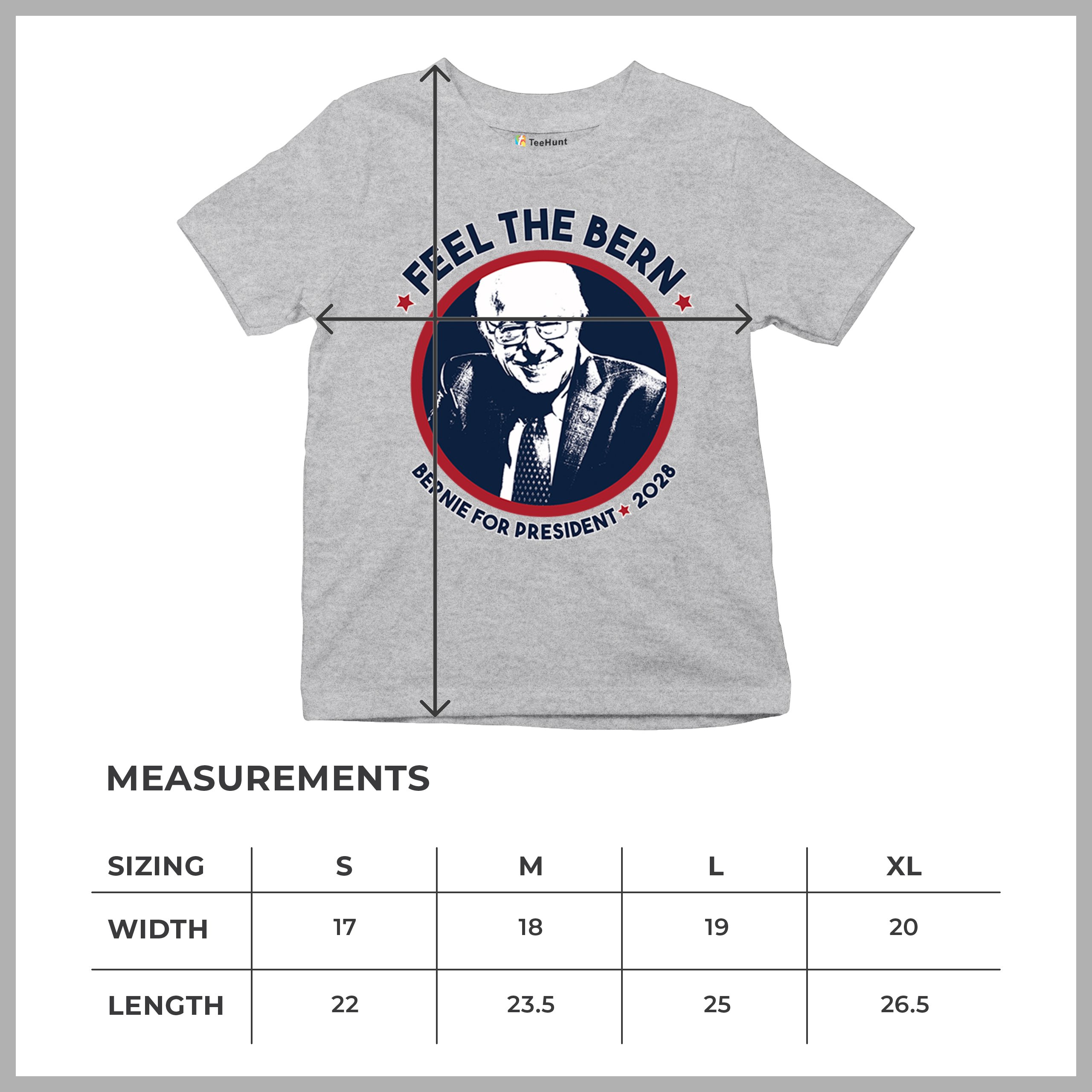 Feel The Bern 2028 Youth T-shirt Bernie Sanders For President Vote Kids - Picture 15 of 50