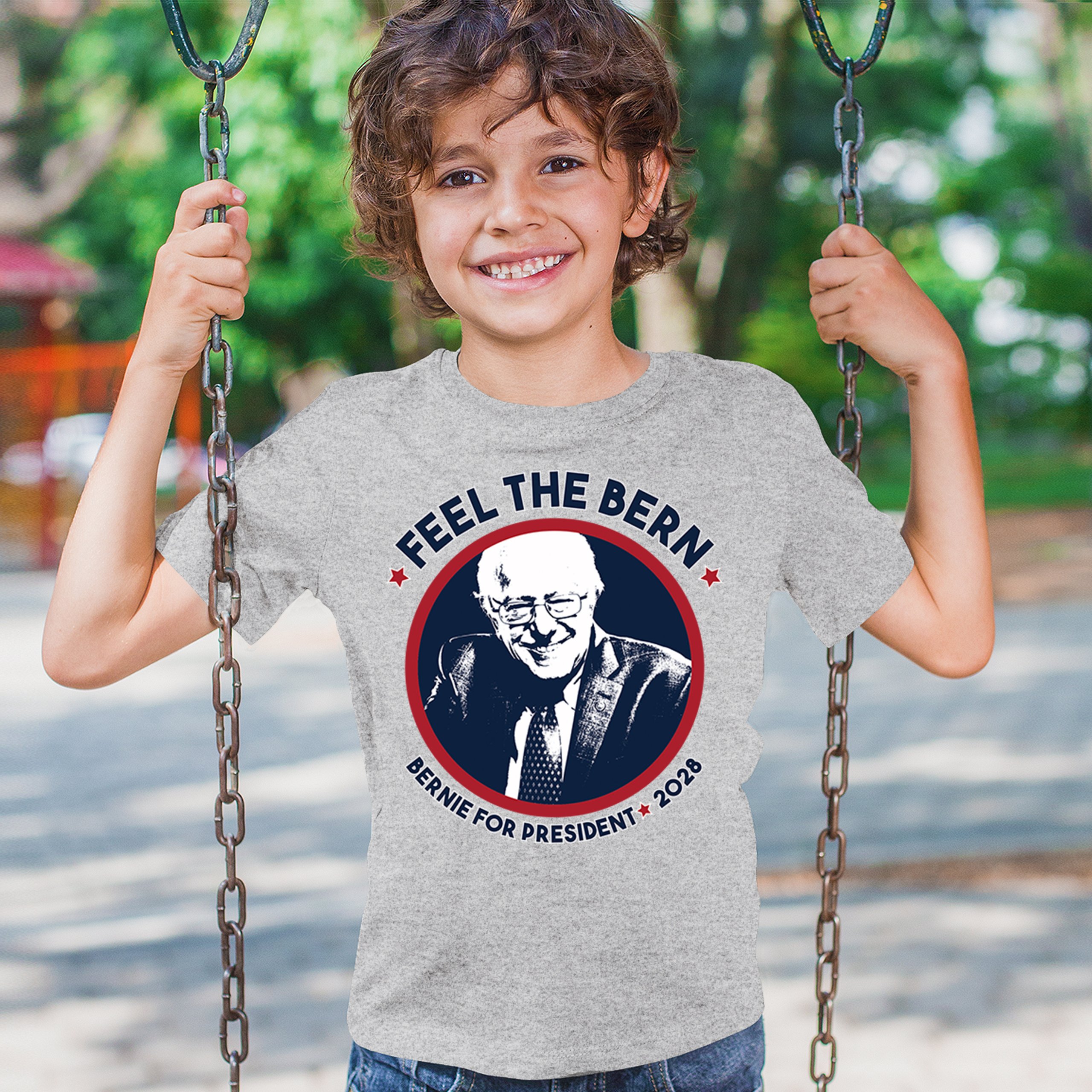 Feel The Bern 2028 Youth T-shirt Bernie Sanders For President Vote Kids - Picture 12 of 50