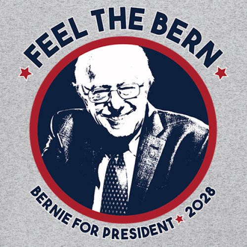 Feel The Bern 2028 Youth T-shirt Bernie Sanders For President Vote Kids - Picture 11 of 50