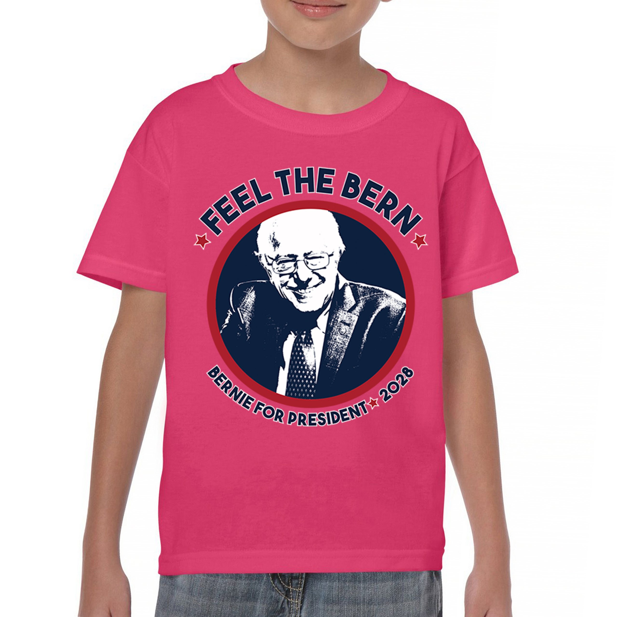 Feel The Bern 2028 Youth T-shirt Bernie Sanders For President Vote Kids - Picture 44 of 50