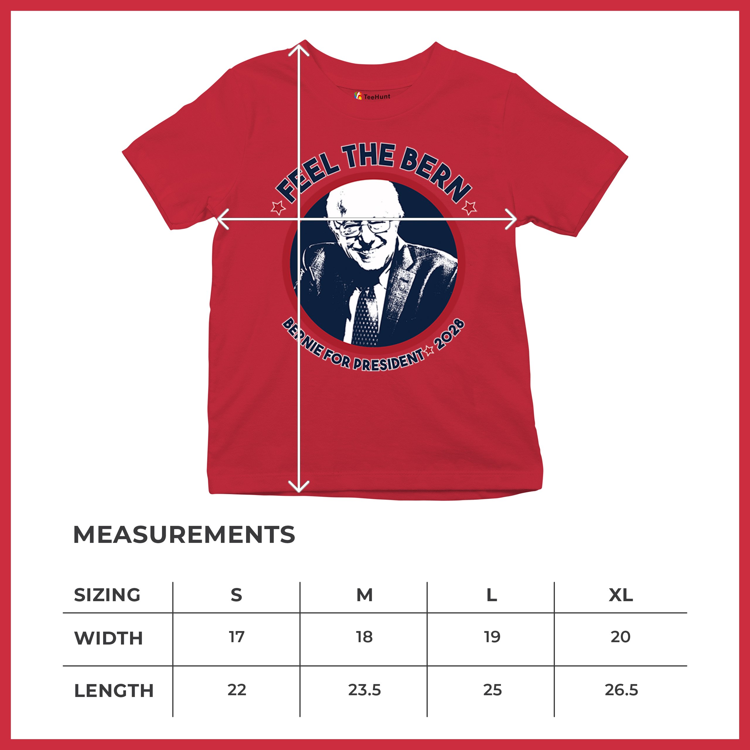 Feel The Bern 2028 Youth T-shirt Bernie Sanders For President Vote Kids - Picture 22 of 50