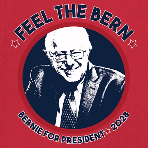 Feel The Bern 2028 Youth T-shirt Bernie Sanders For President Vote Kids - Picture 18 of 50