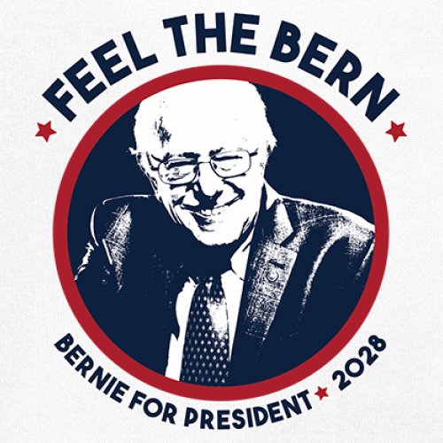 Feel The Bern 2028 Youth T-shirt Bernie Sanders For President Vote Kids - Picture 25 of 50