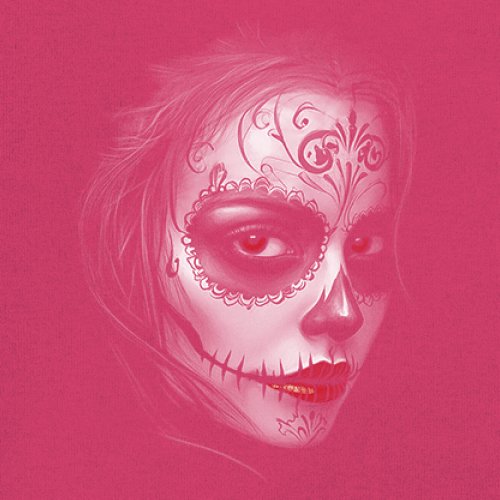 Sugar Skull Portrait Youth T-shirt Gothic Beauty Red Lips Day of the Dead Kids - Picture 46 of 50
