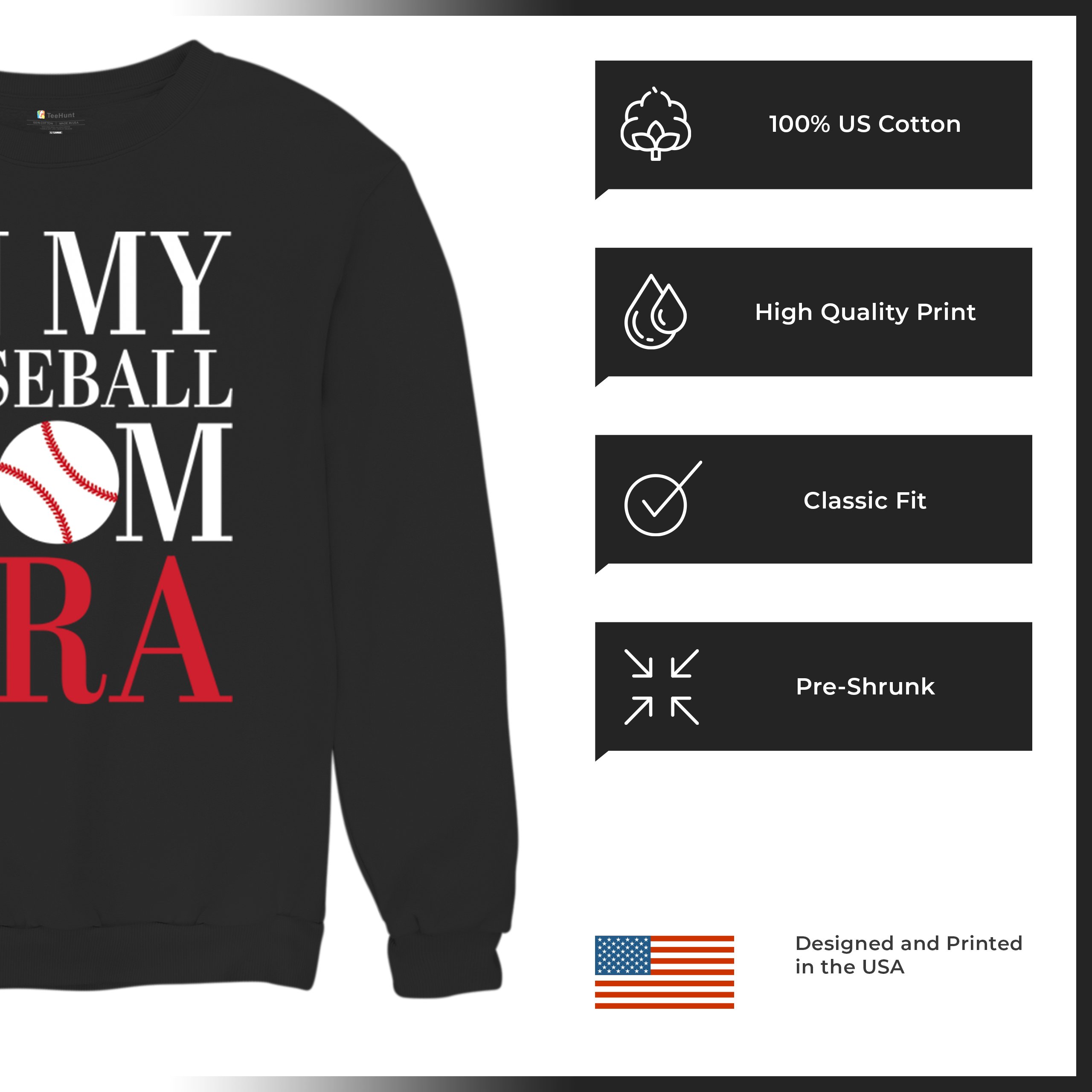 In My Baseball Mom Era Sweatshirt Funny Mom of Boys Best Team Mother Crewneck - Picture 7 of 29