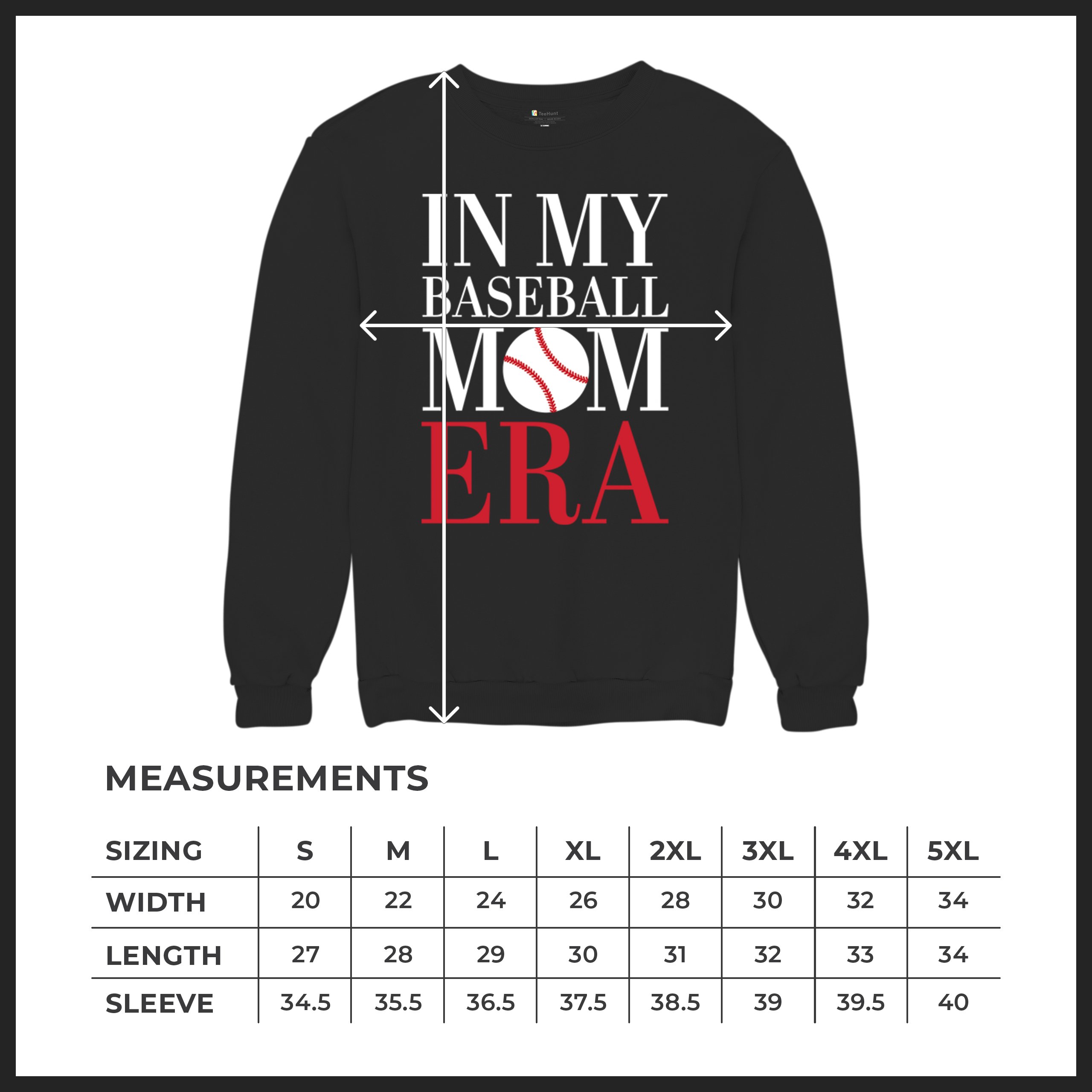 In My Baseball Mom Era Sweatshirt Funny Mom of Boys Best Team Mother Crewneck - Picture 8 of 29