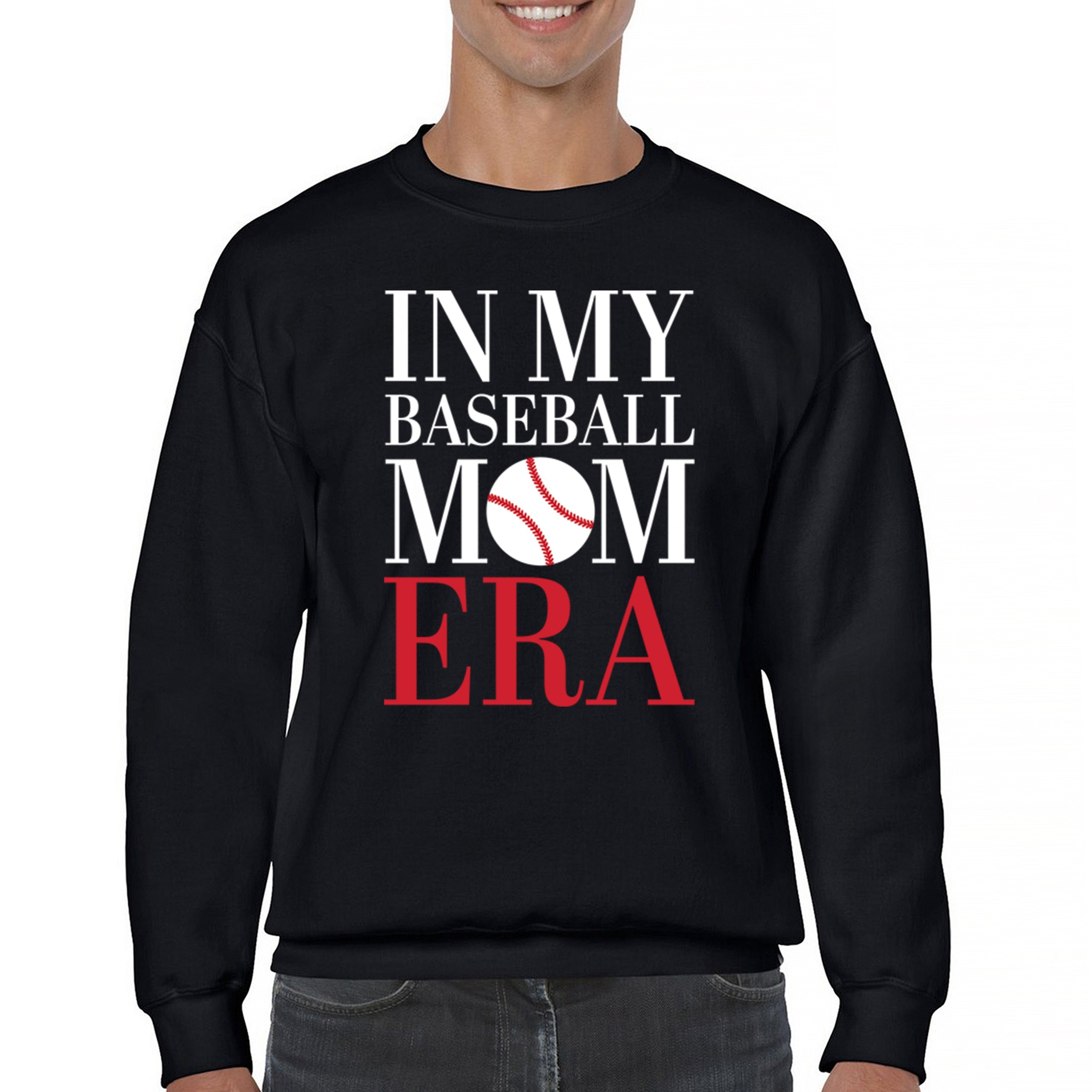 In My Baseball Mom Era Sweatshirt Funny Mom of Boys Best Team Mother Crewneck - Picture 2 of 29