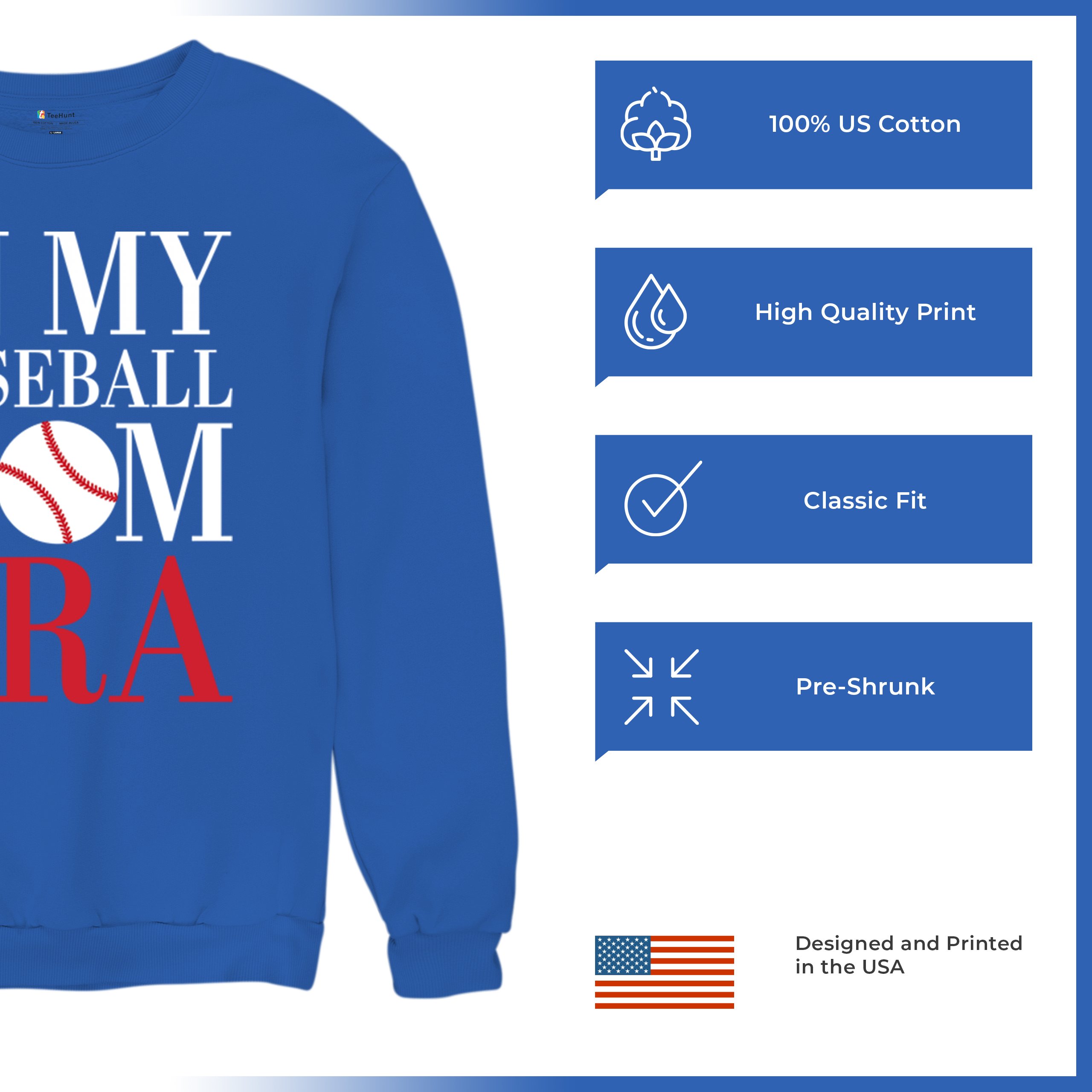 In My Baseball Mom Era Sweatshirt Funny Mom of Boys Best Team Mother Crewneck - Picture 28 of 29