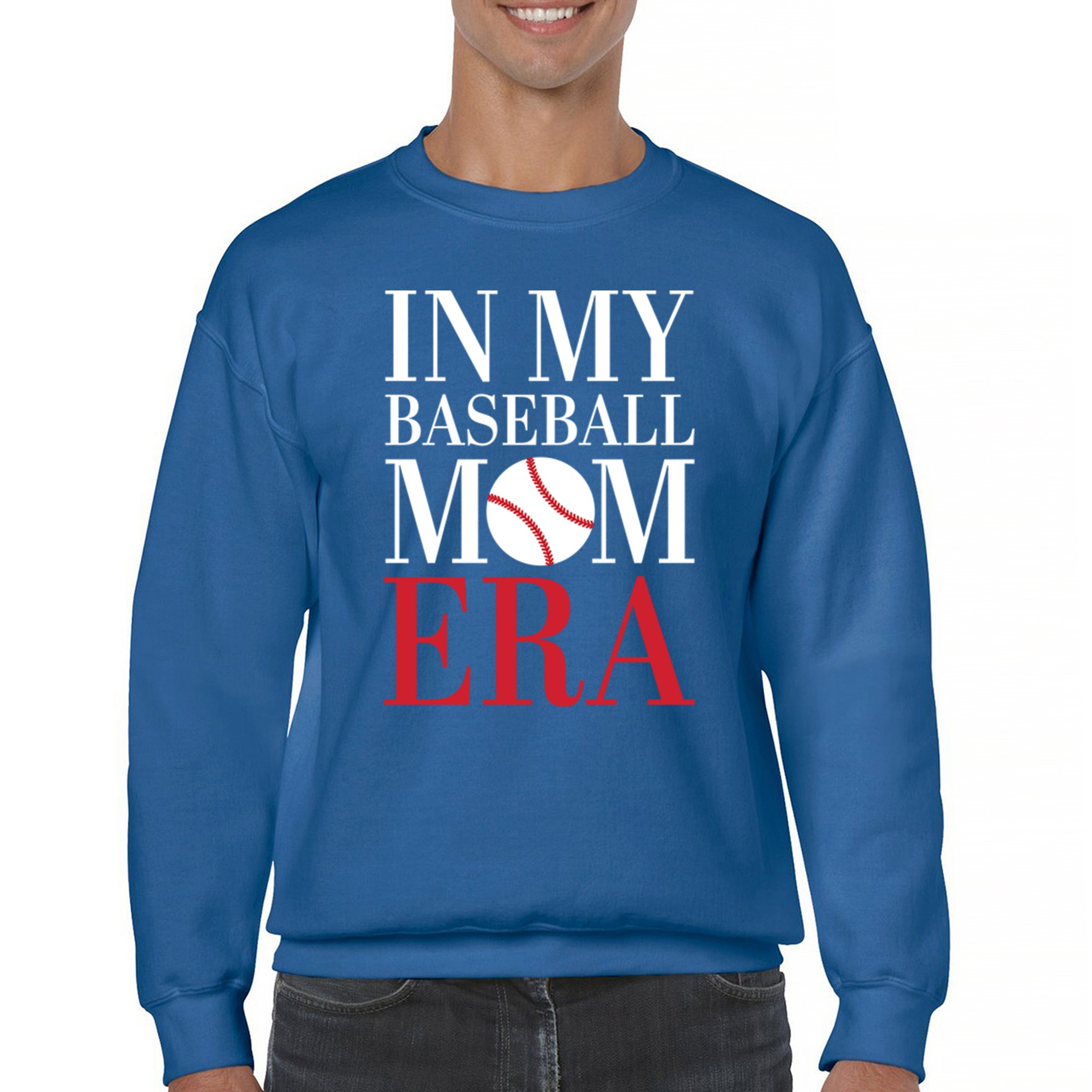 In My Baseball Mom Era Sweatshirt Funny Mom of Boys Best Team Mother Crewneck - Picture 23 of 29