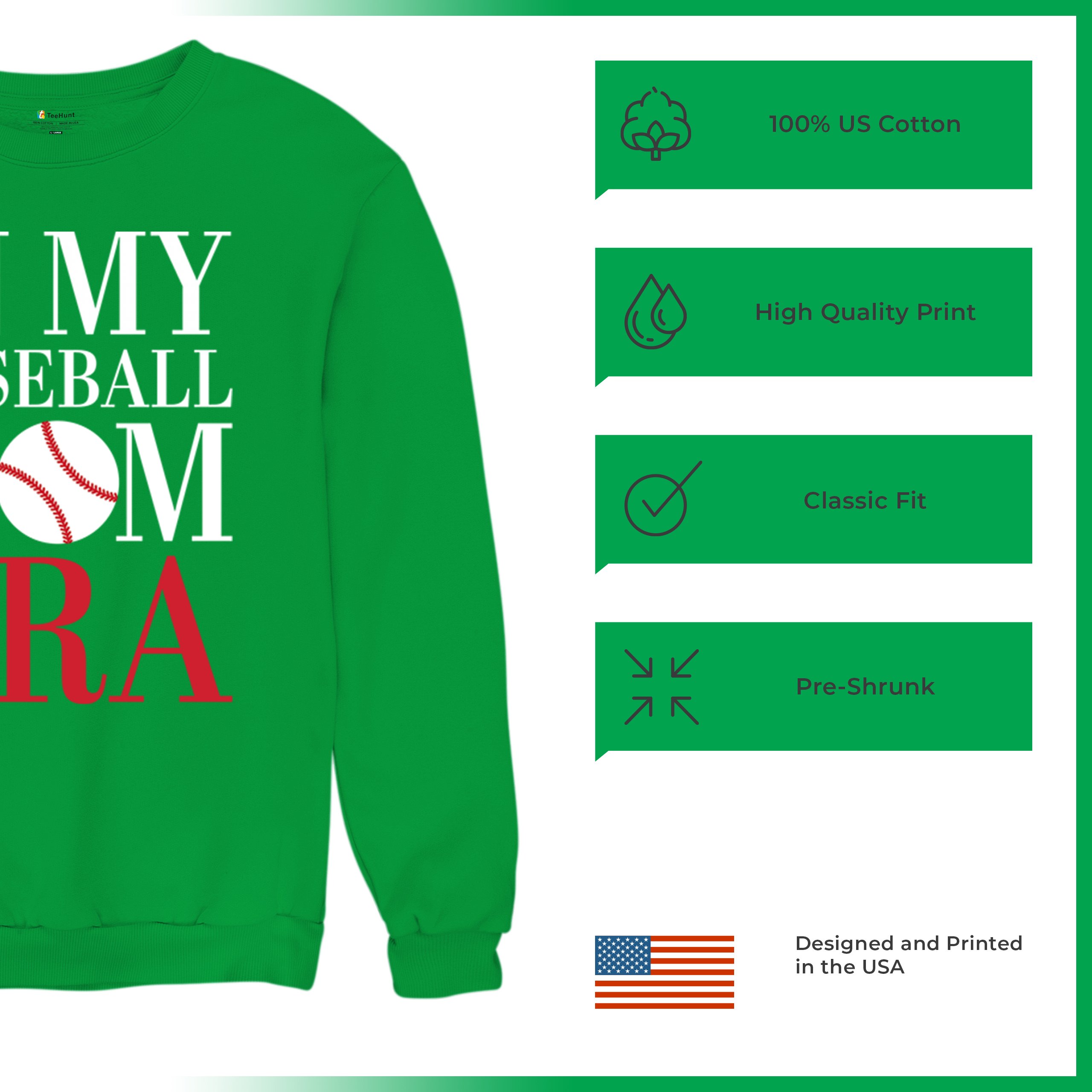 In My Baseball Mom Era Sweatshirt Funny Mom of Boys Best Team Mother Crewneck - Picture 21 of 29