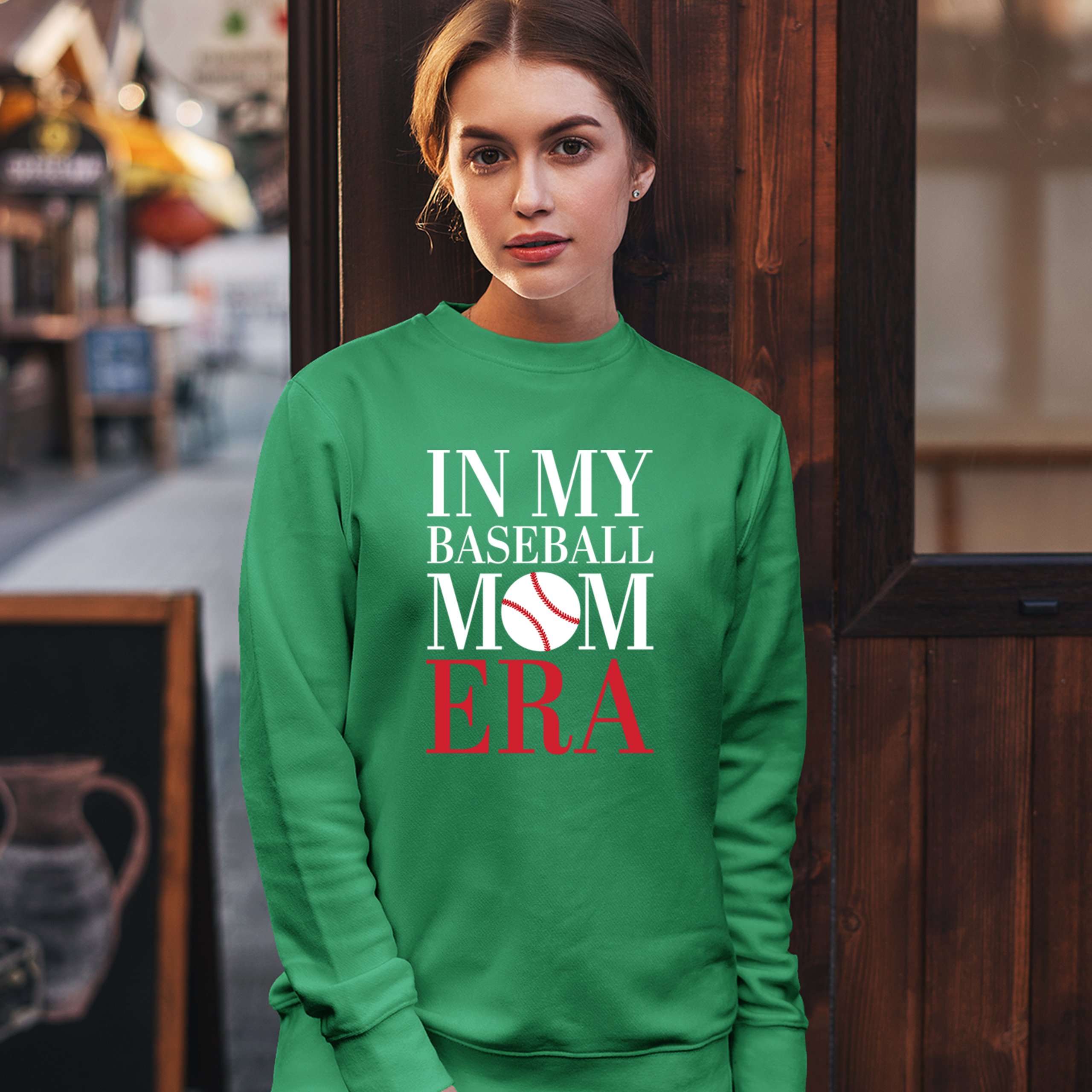 In My Baseball Mom Era Sweatshirt Funny Mom of Boys Best Team Mother Crewneck - Picture 19 of 29