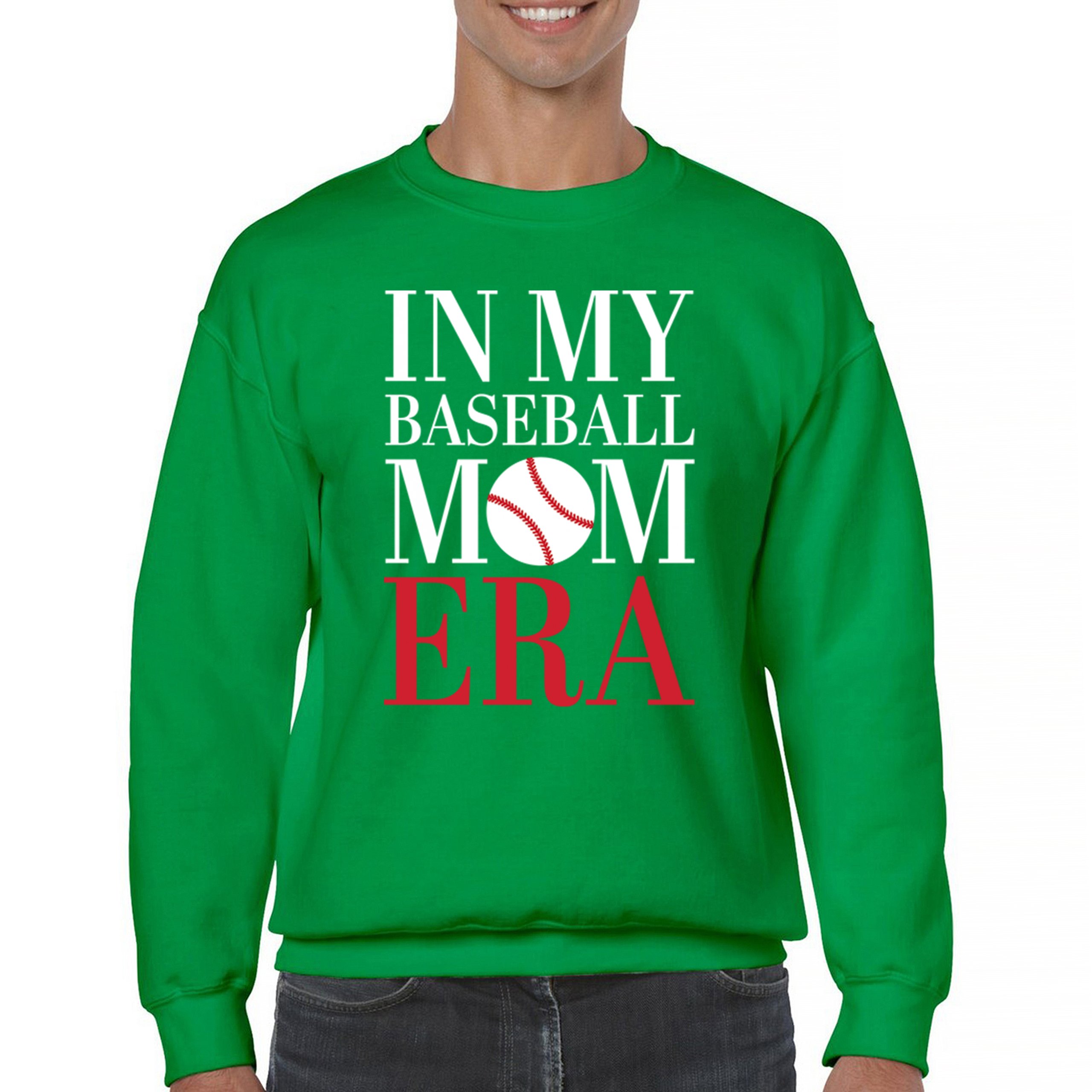 In My Baseball Mom Era Sweatshirt Funny Mom of Boys Best Team Mother Crewneck - Picture 16 of 29